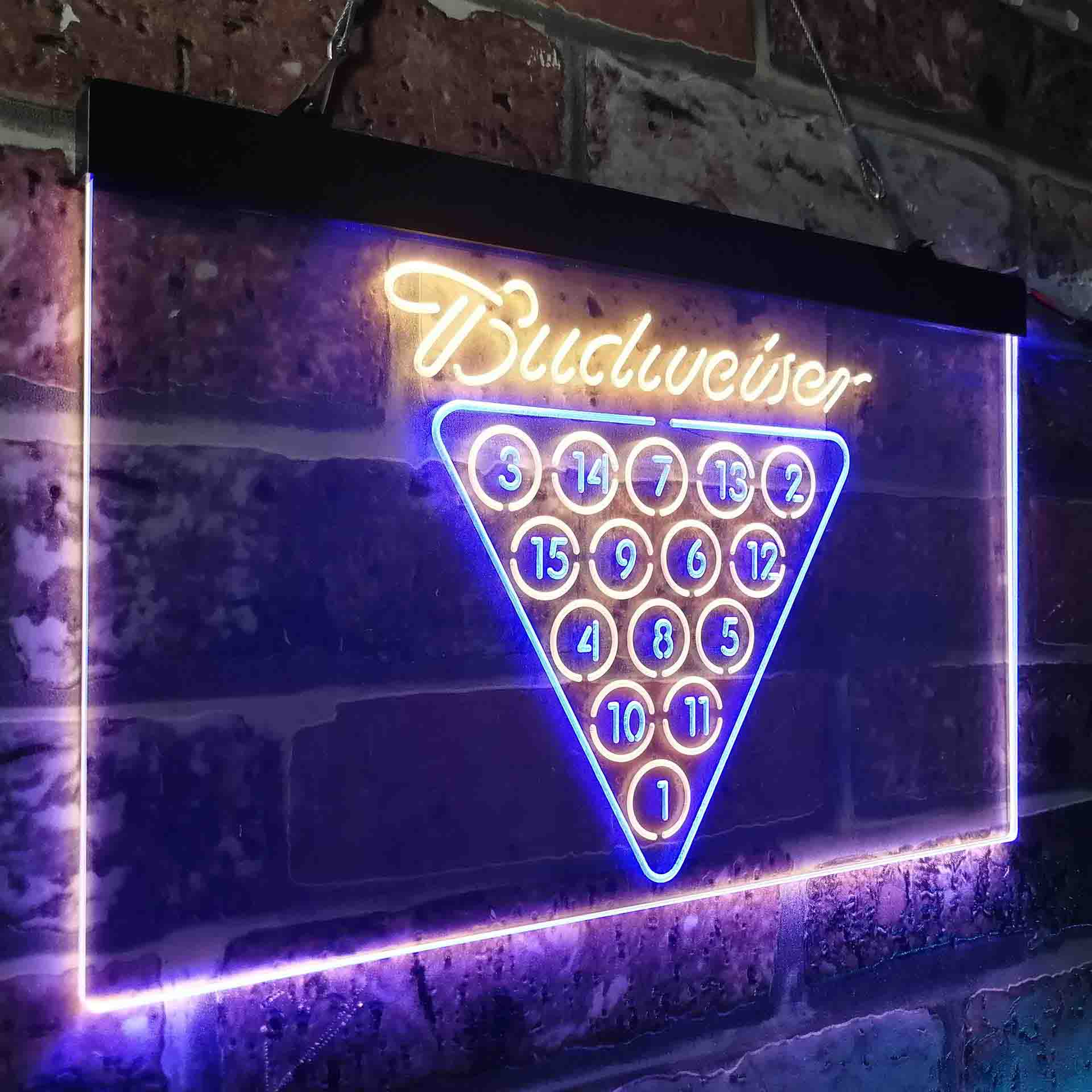 Budweisers Pool Room Bar Led Neon Sign