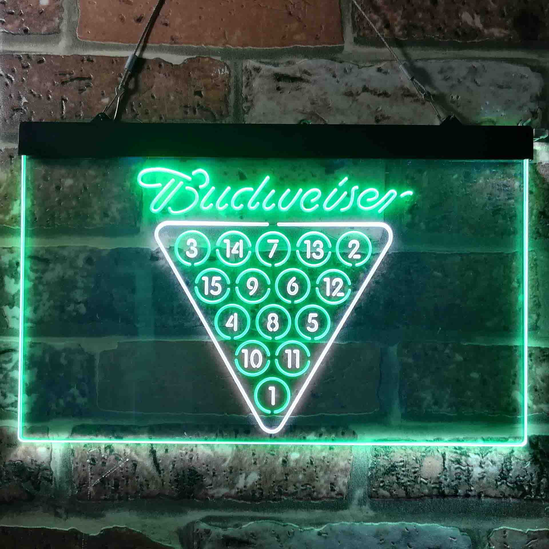 Budweisers Pool Room Man Cave Home Beer Bar Led Neon Light Decoration Gifts Neon-Like LED Sign