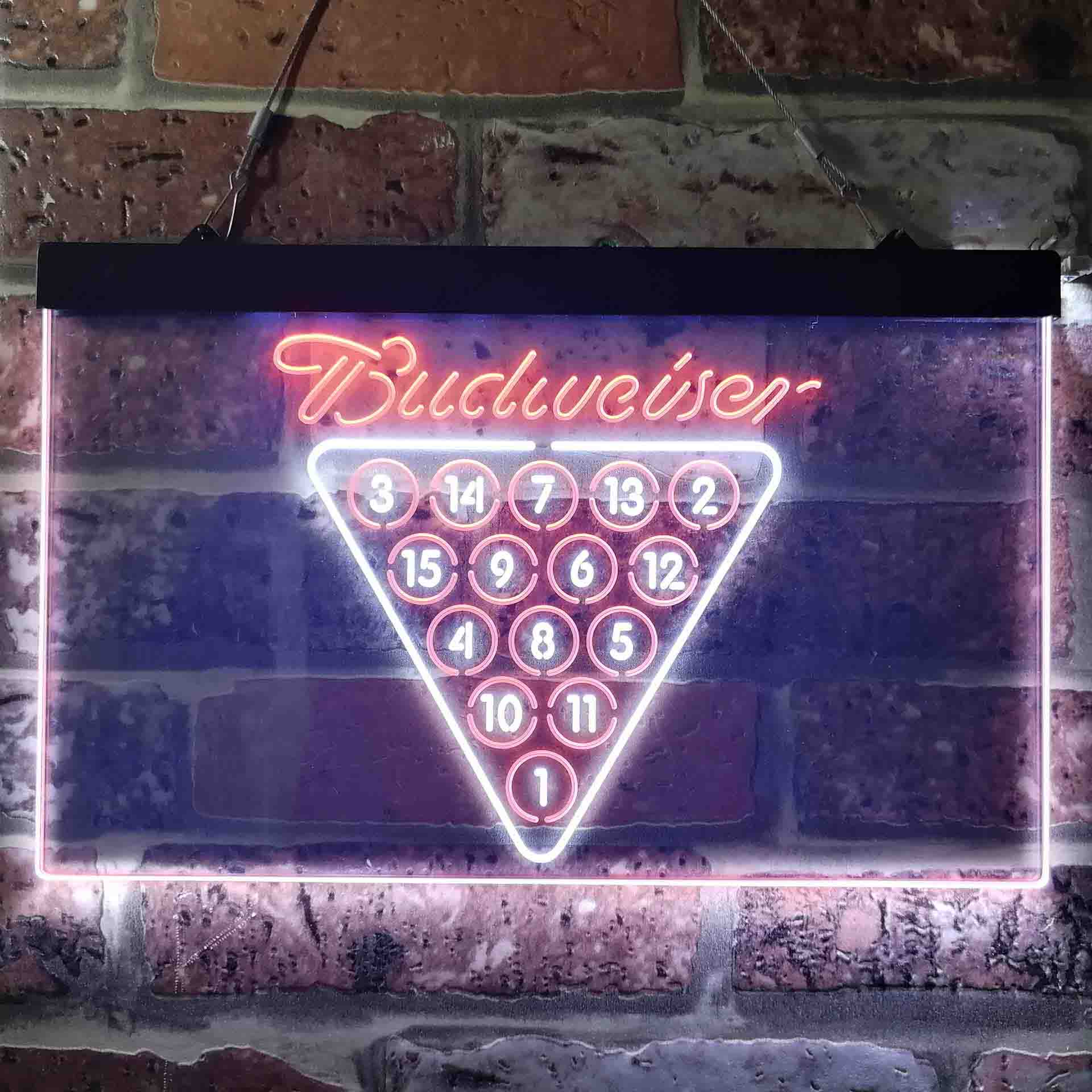 Budweisers Pool Room Bar Led Neon Sign