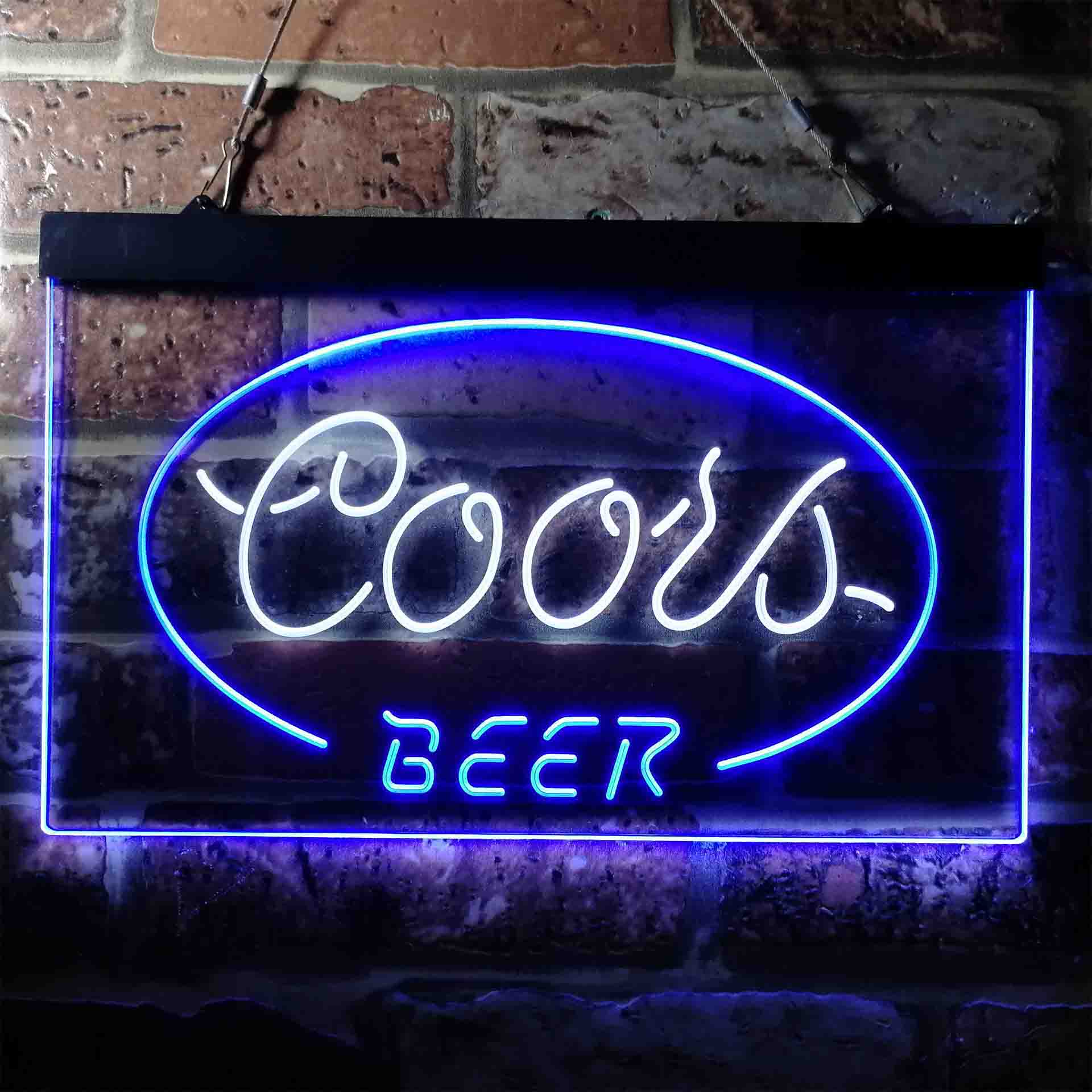 Coors Beer Oval Classic Neon-Like LED Sign