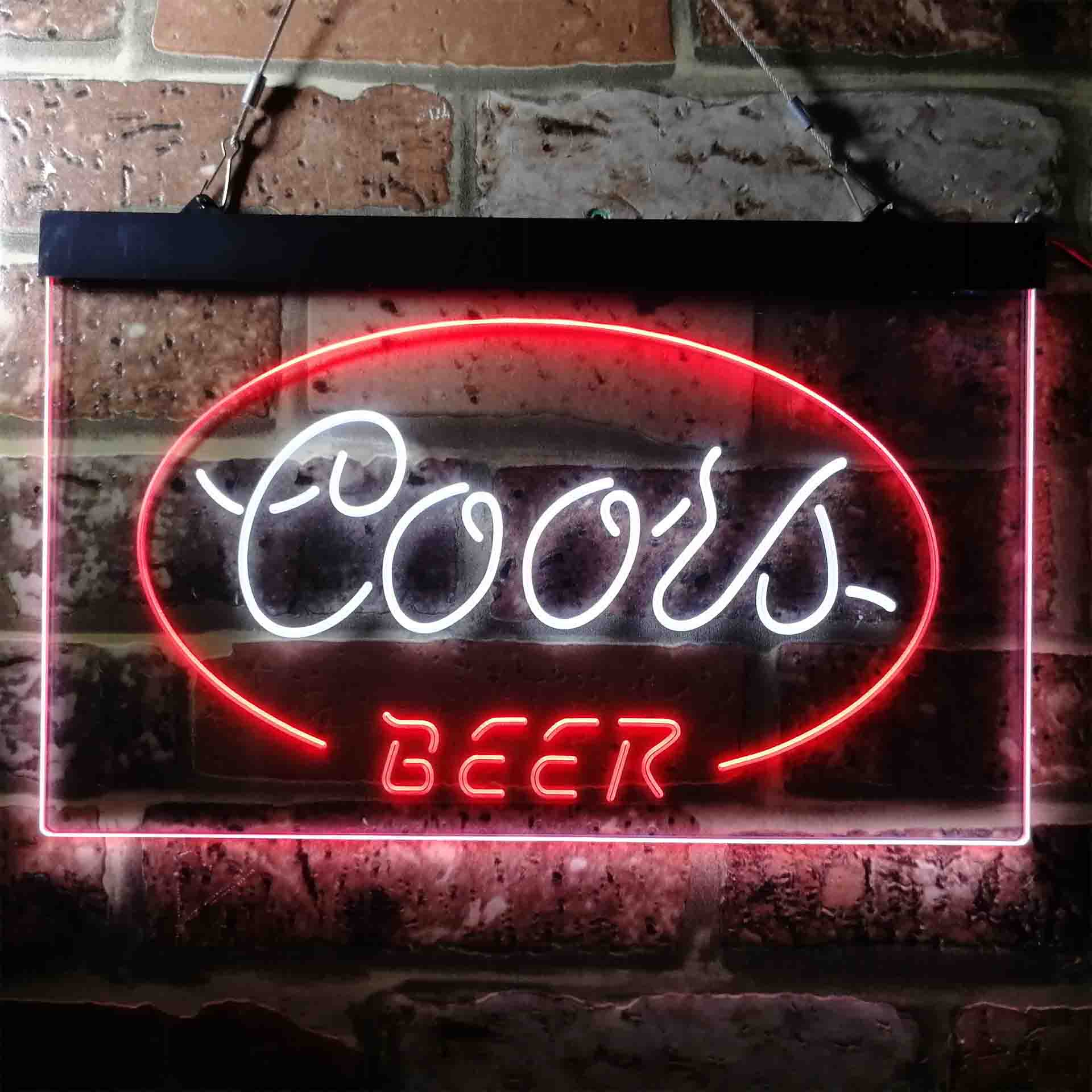 Coors Beer Oval Classic Neon-Like LED Sign