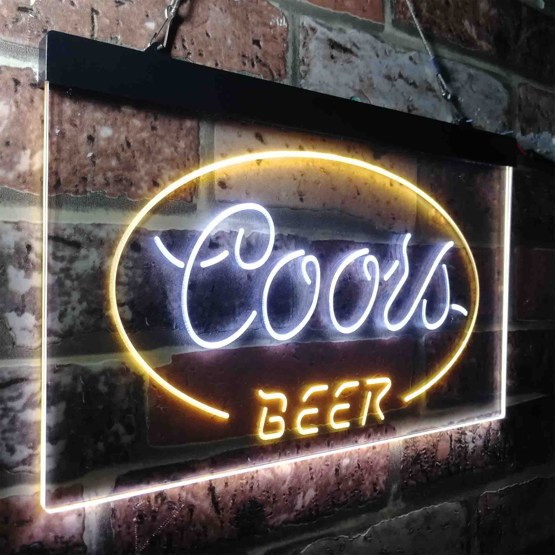 Coors Beer Oval Classic Neon-Like LED Sign