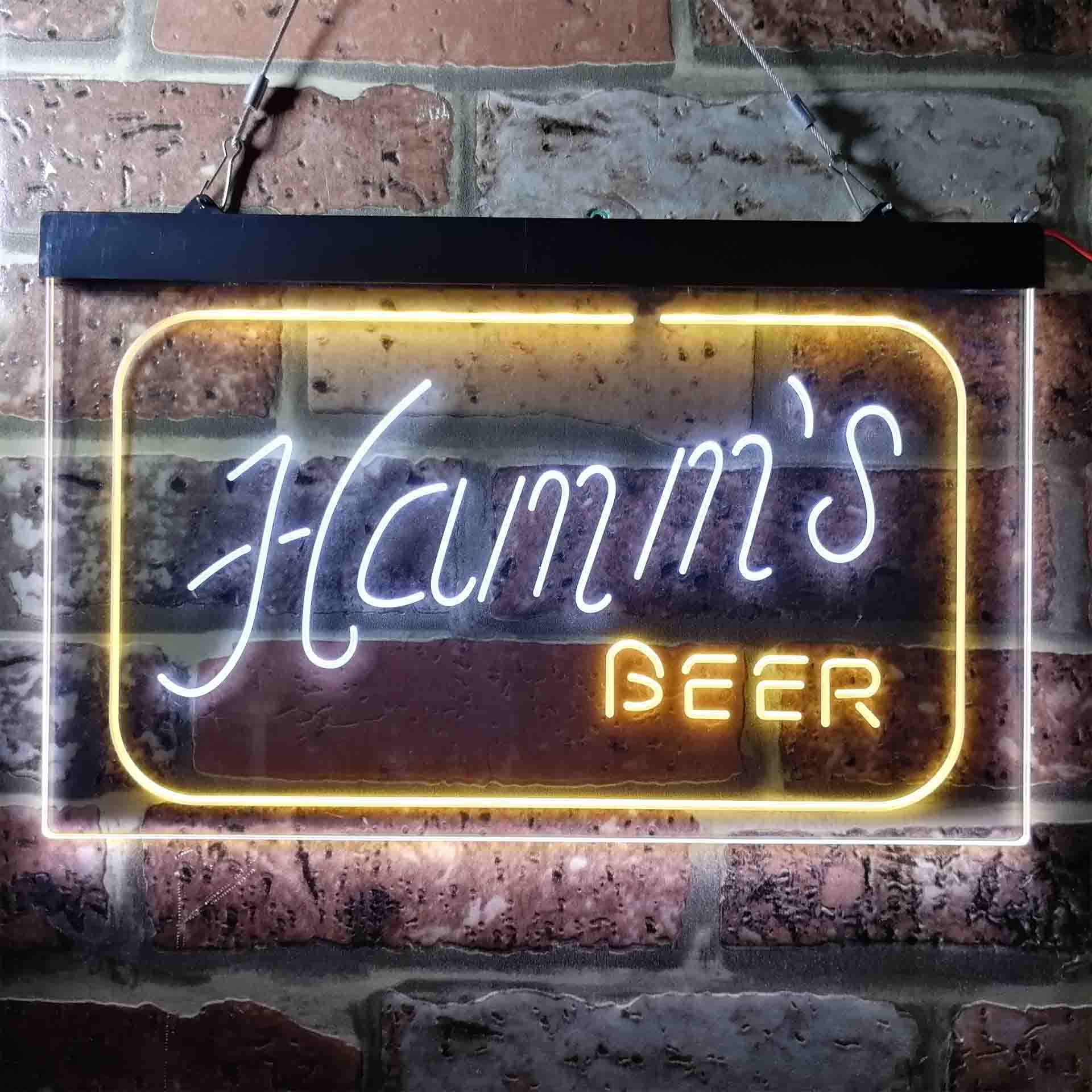 Hamm's Beer Rectangle Neon-Like LED Sign