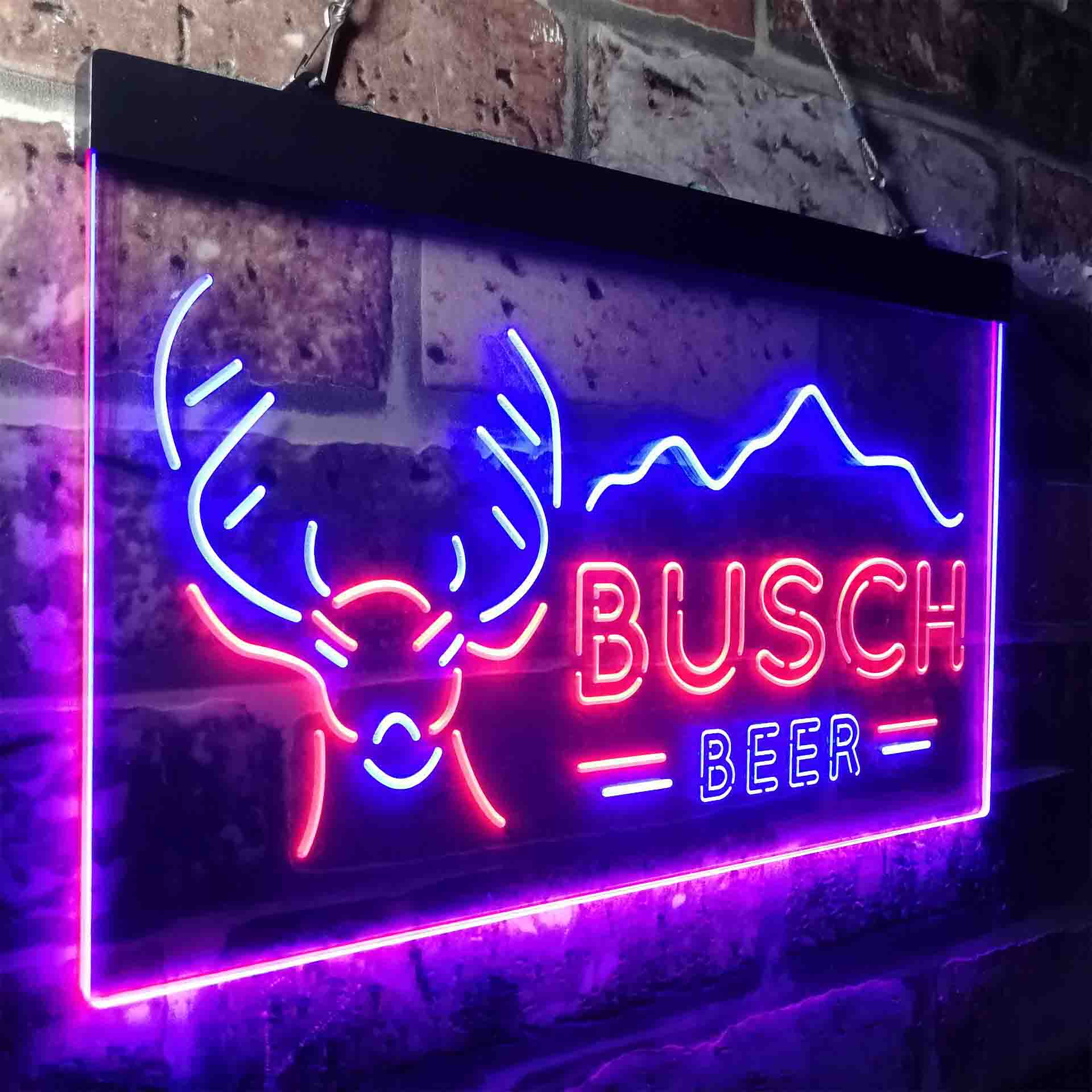 Buschs Beer Deer Mountain Neon-Like LED Sign