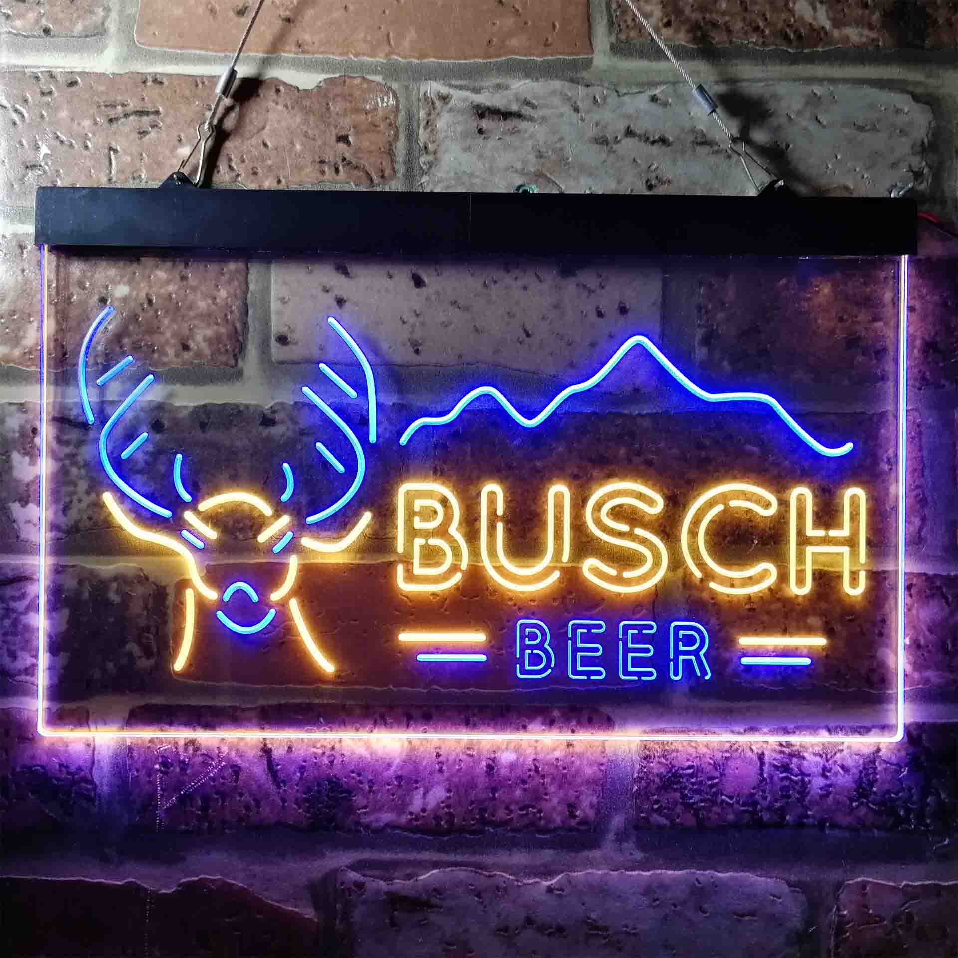 Buschs Beer Deer Mountain Neon-Like LED Sign