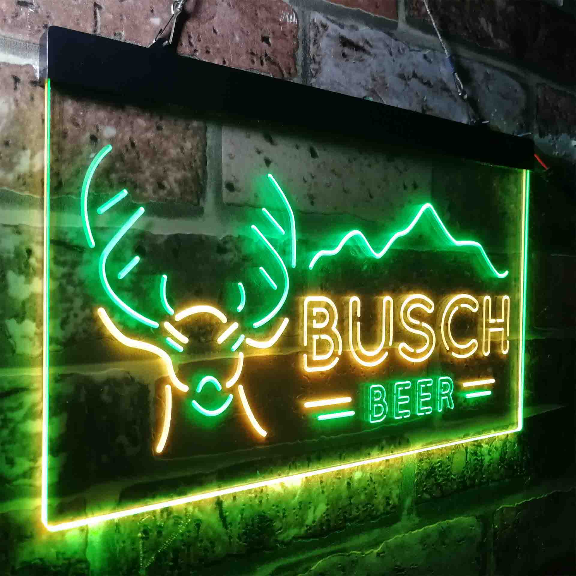 Buschs Beer Deer Mountain Neon-Like LED Sign