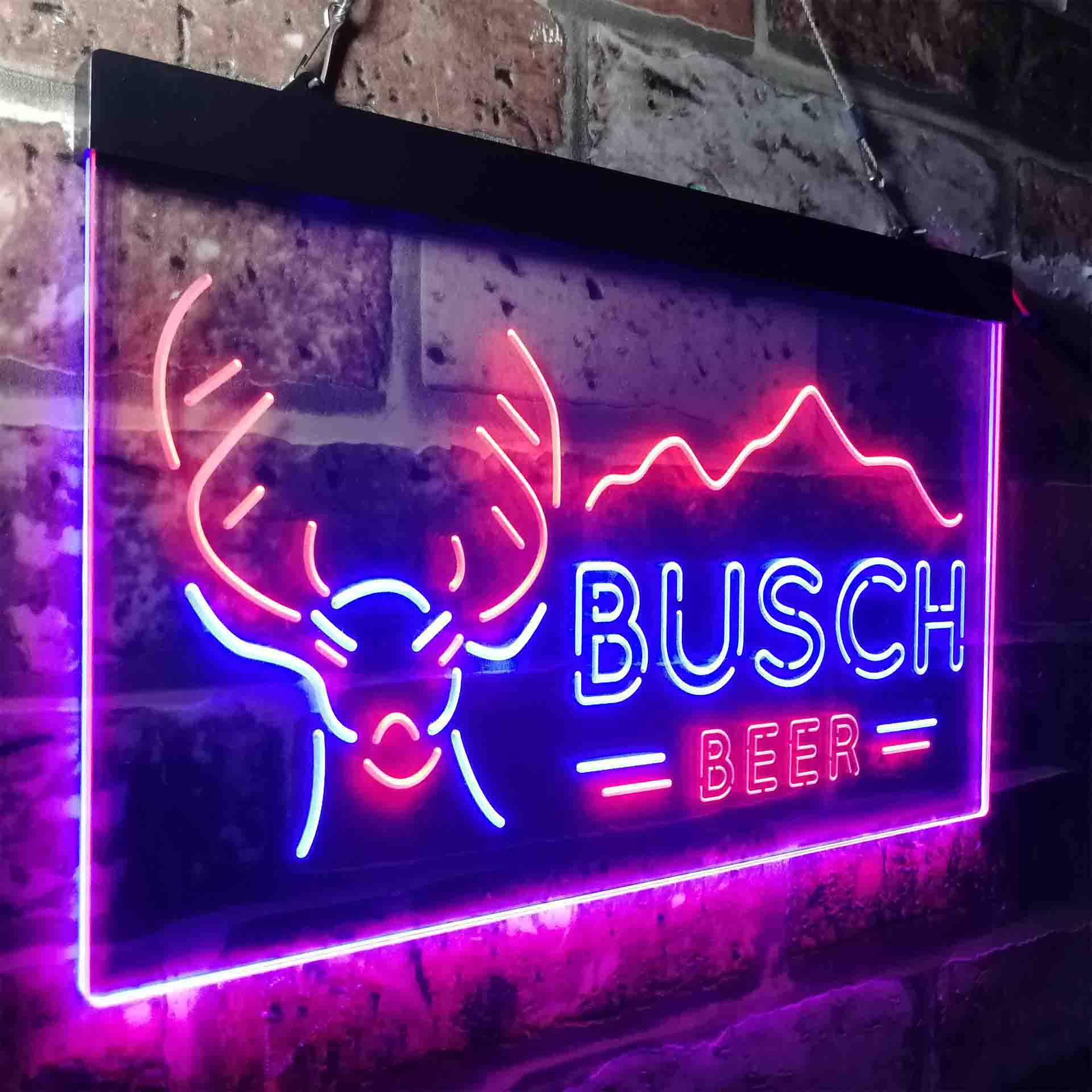 Buschs Beer Deer Mountain Neon-Like LED Sign