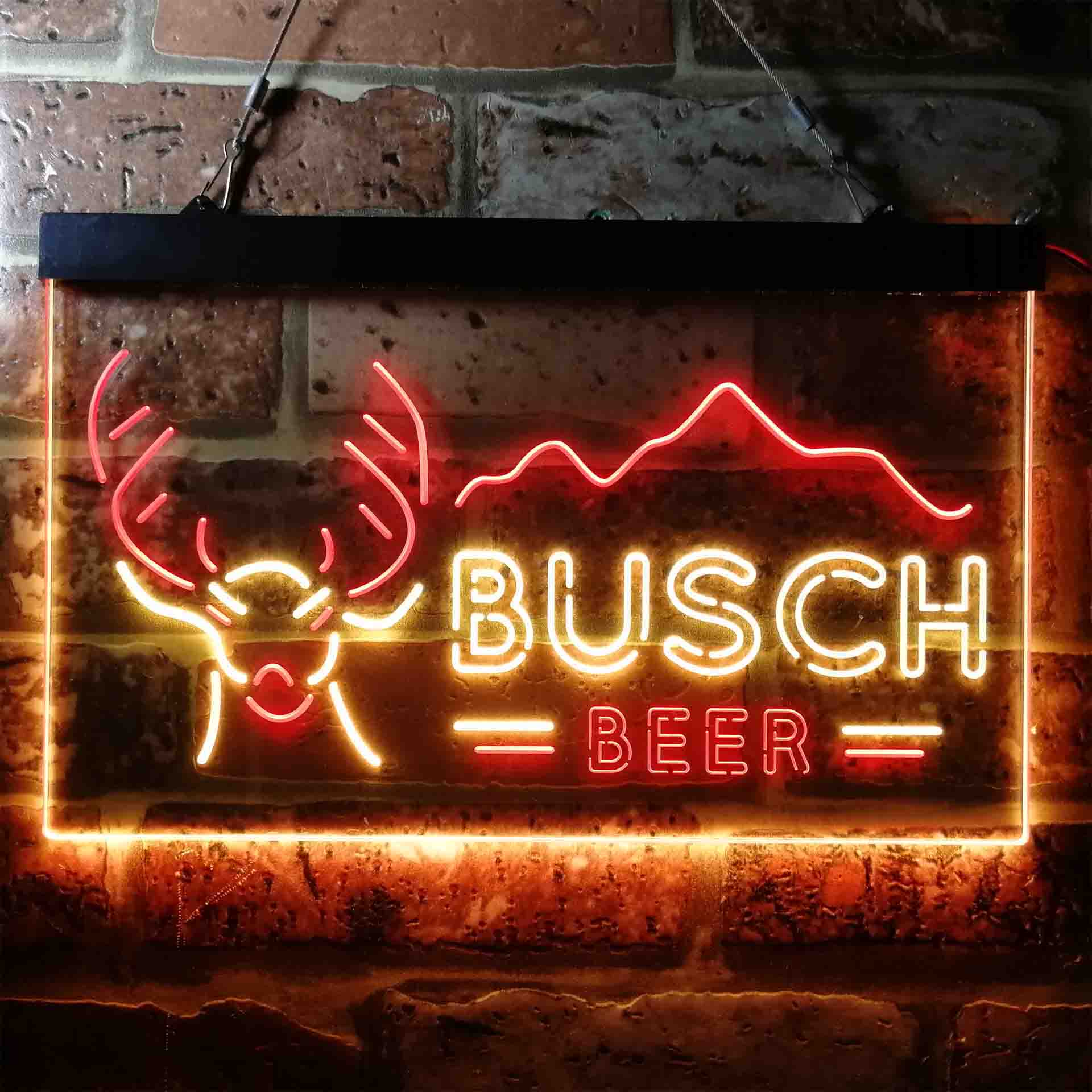 Buschs Beer Deer Mountain Neon-Like LED Sign