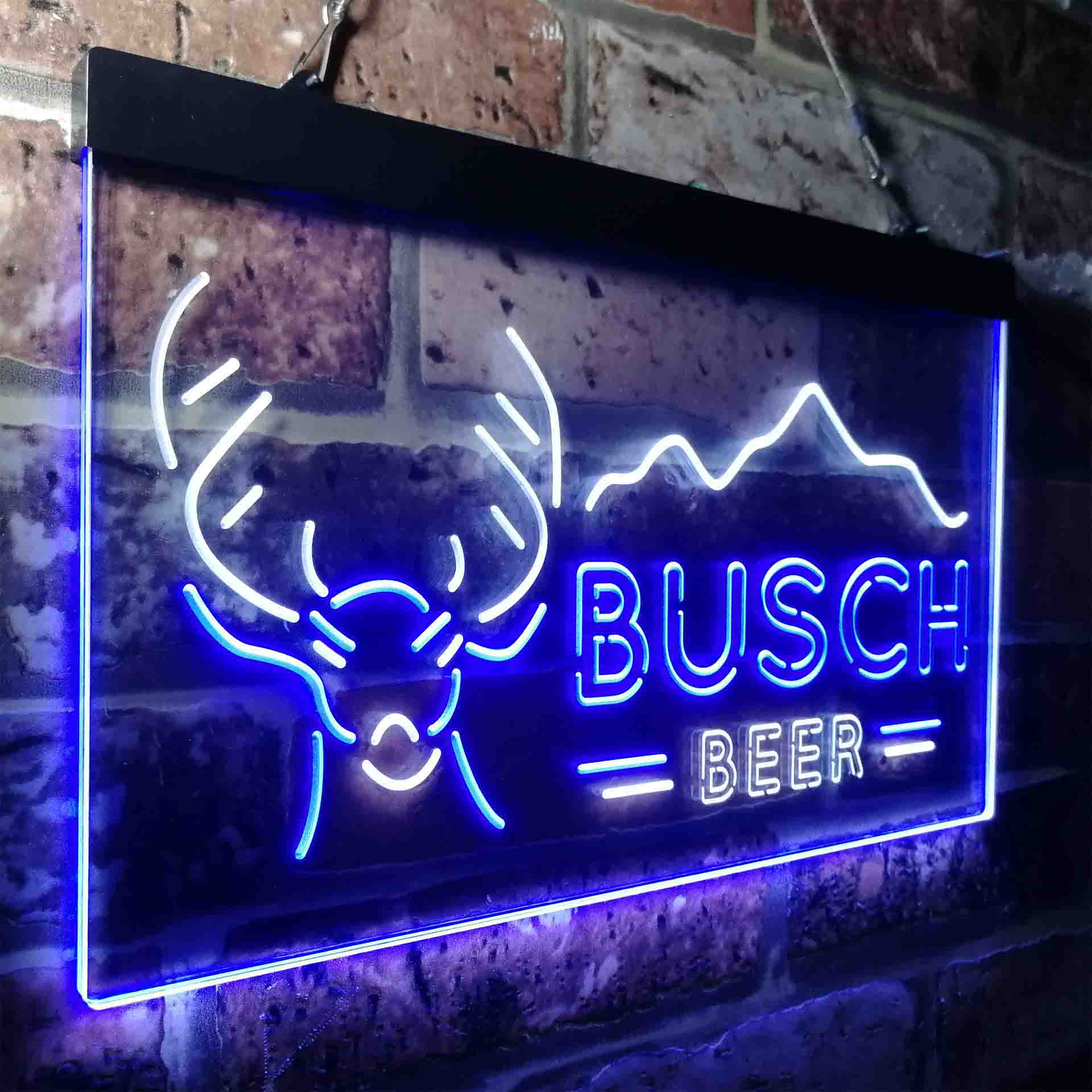 Buschs Beer Deer Mountain Neon-Like LED Sign