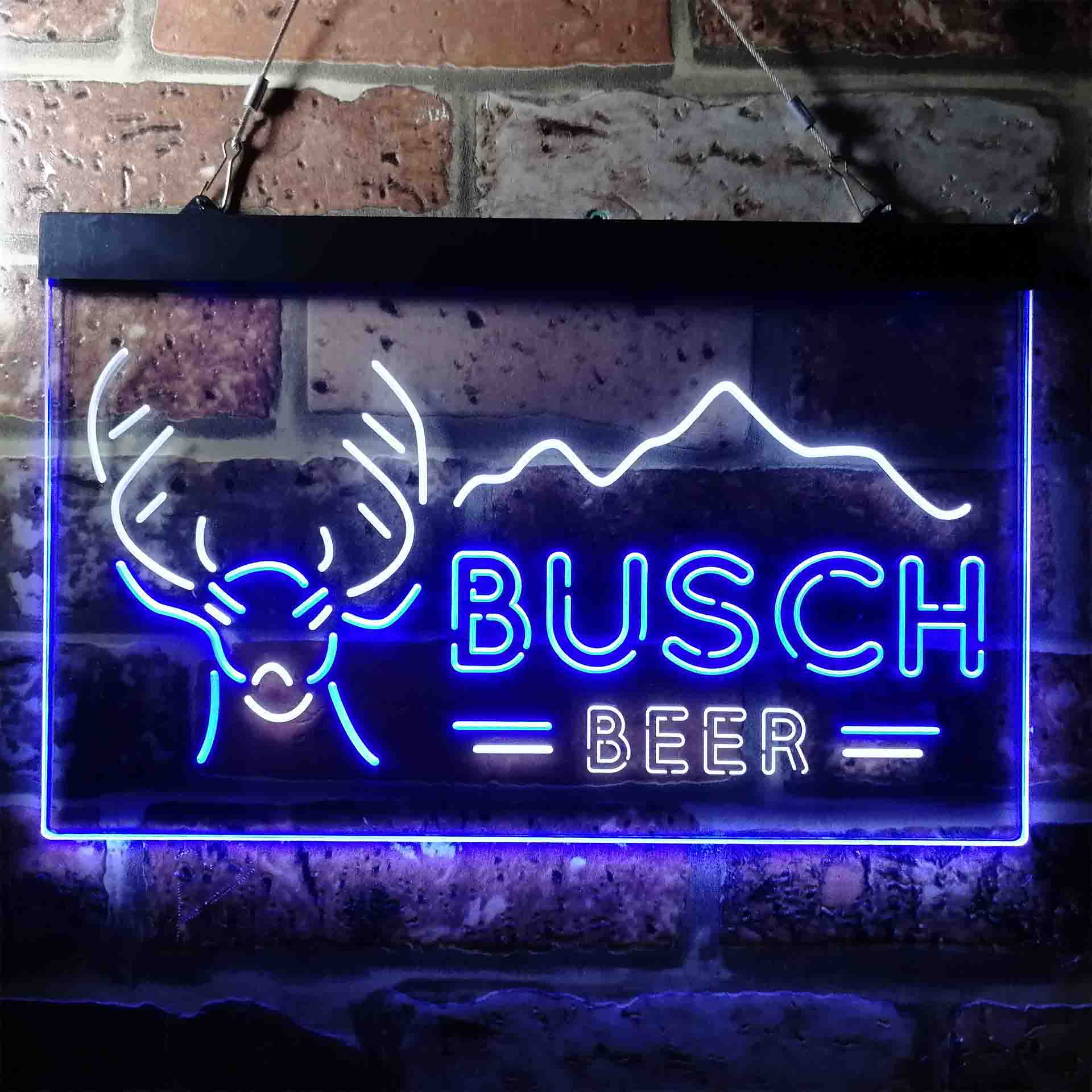 Buschs Beer Deer Mountain Neon-Like LED Sign