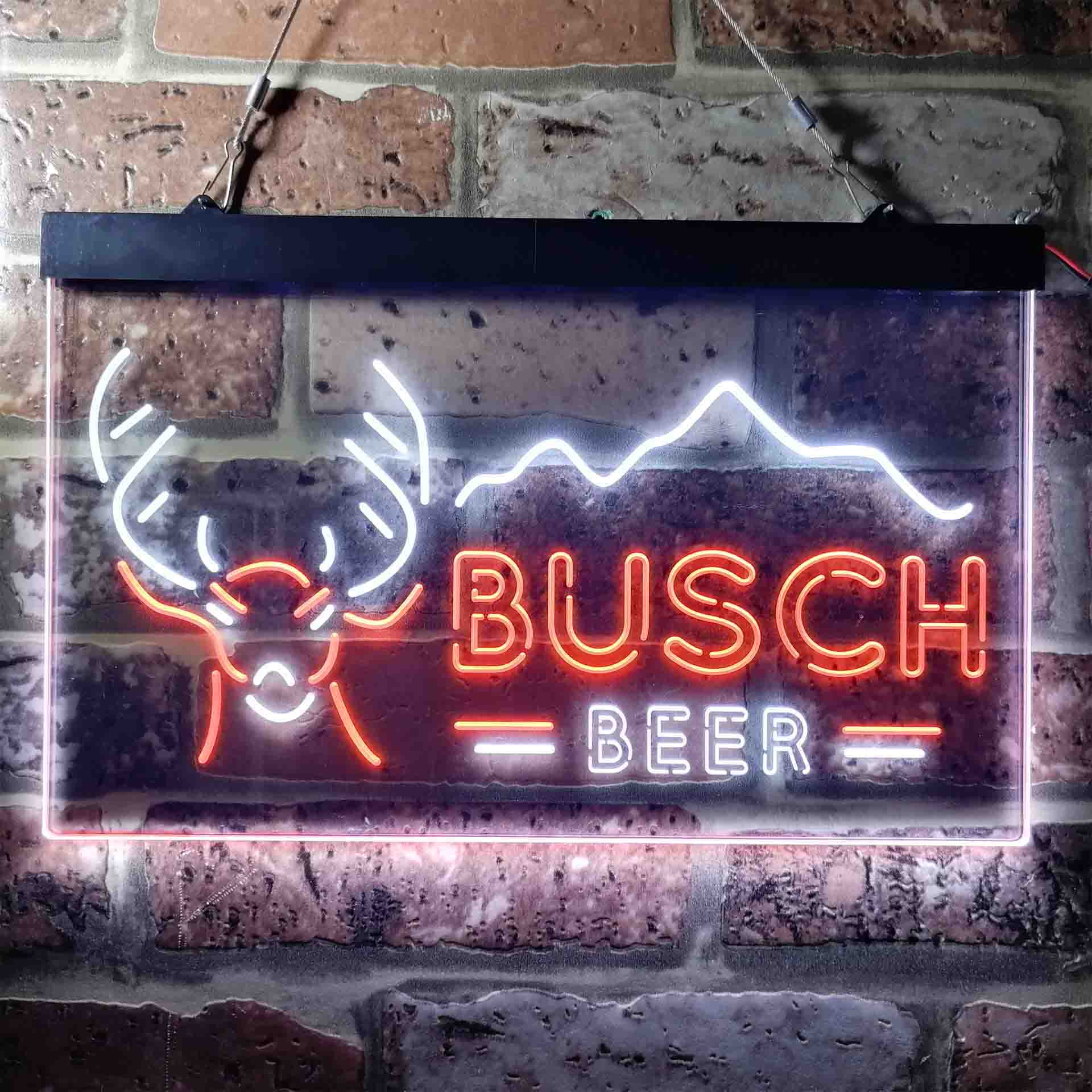 Buschs Beer Deer Mountain Neon-Like LED Sign