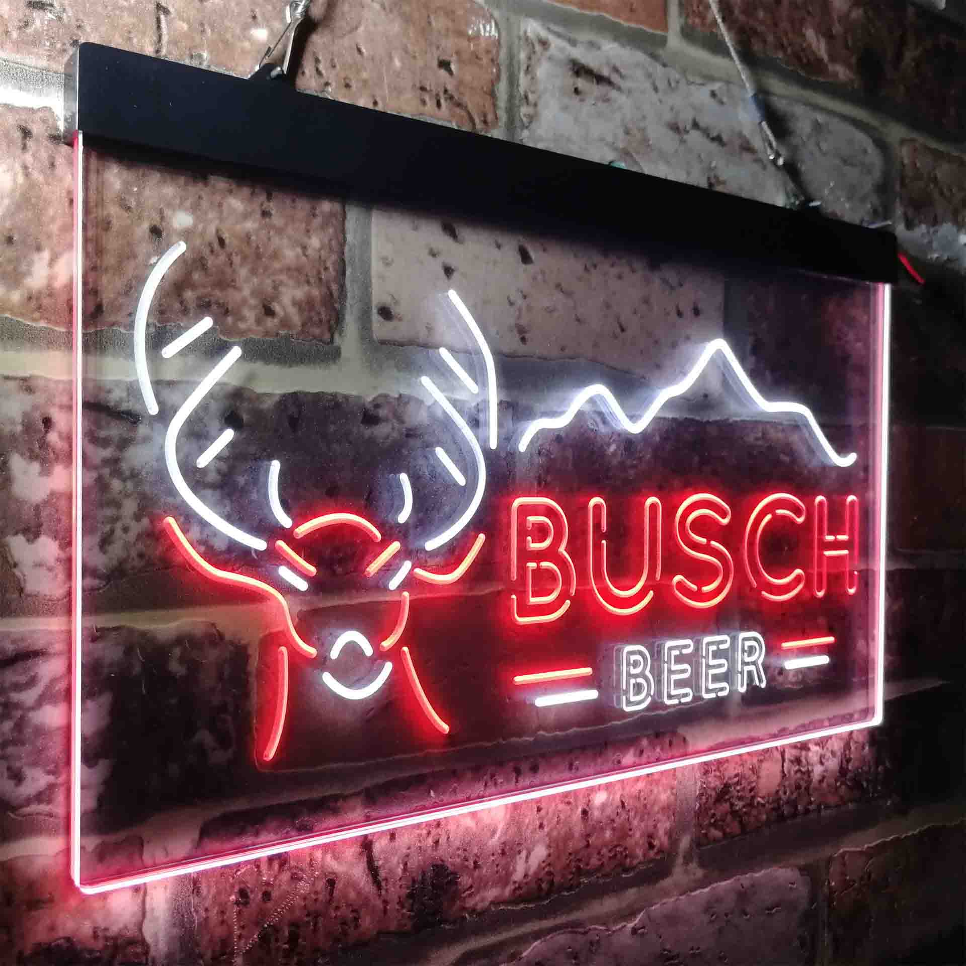 Buschs Beer Deer Mountain Neon-Like LED Sign