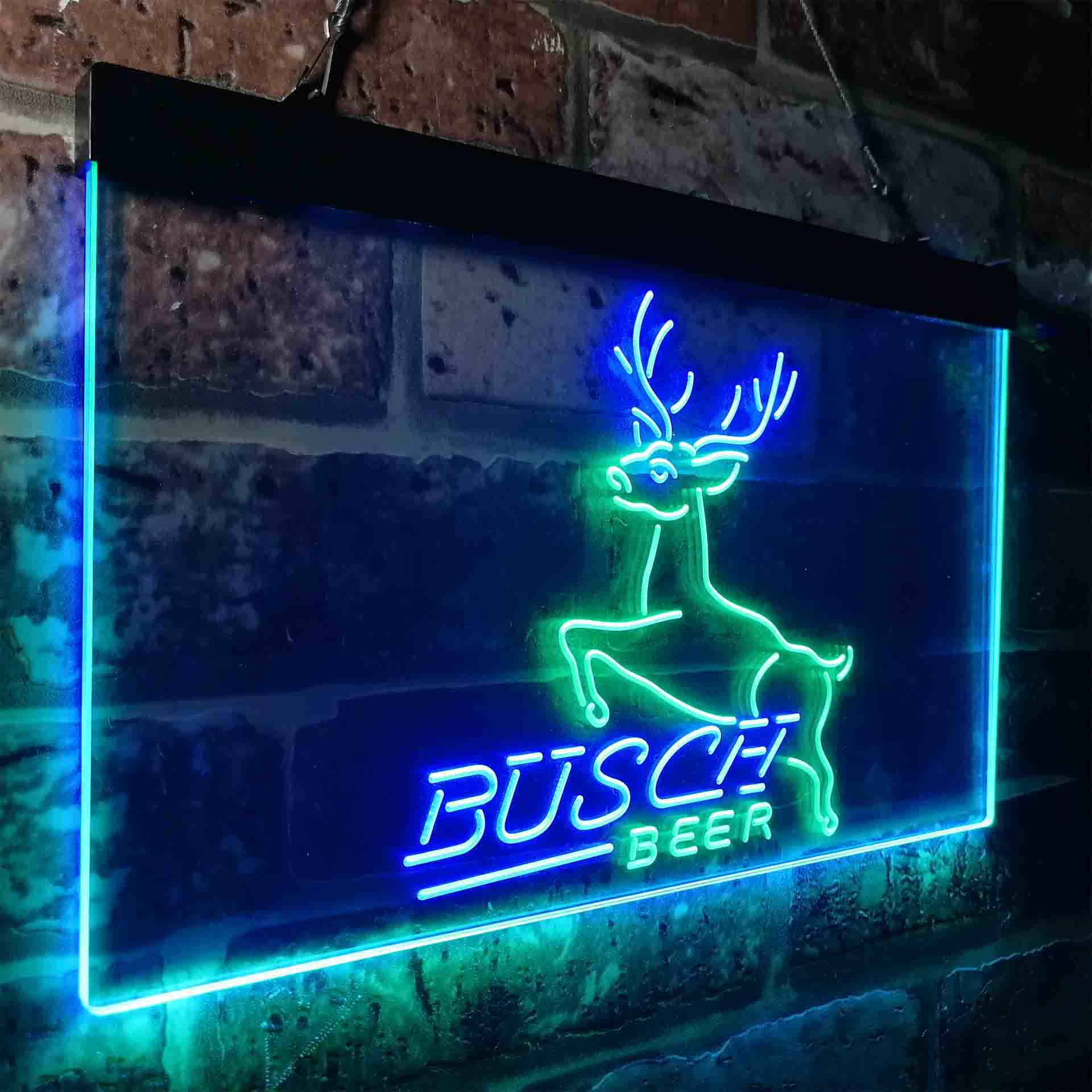 Busch Deer Jump Grassland Neon-Like LED Sign