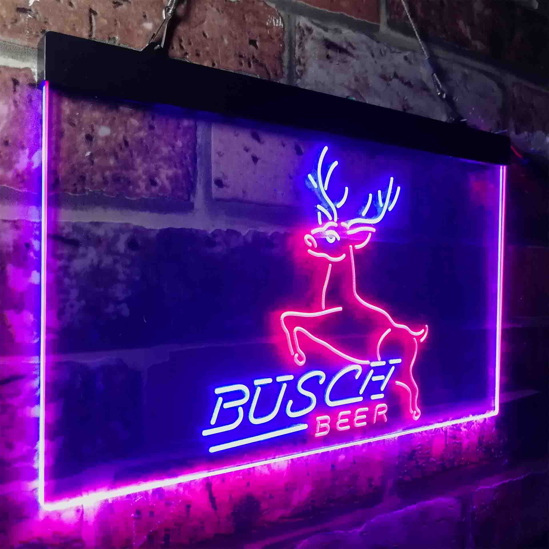 Busch Deer Jump Grassland Neon-Like LED Sign