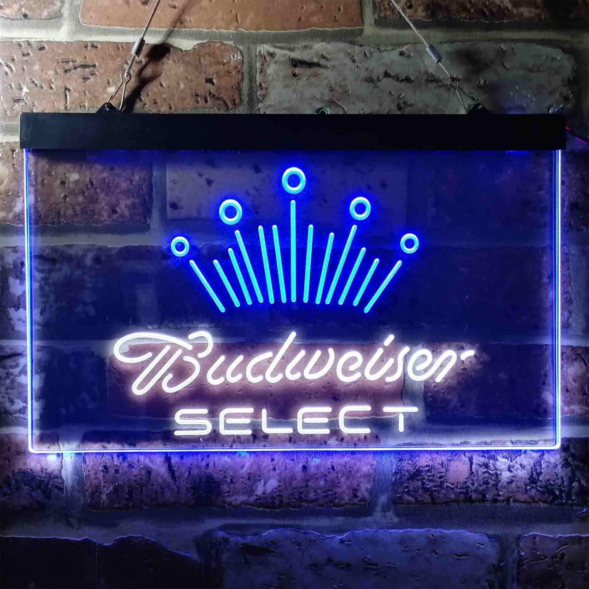 Budweiser Select Crown Classic Dual Color LED Neon Sign ProLedSign