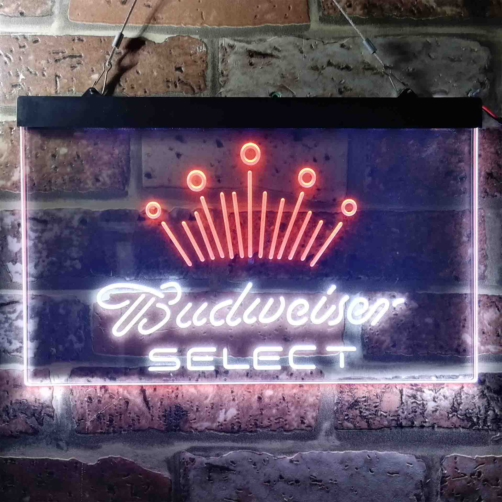 Budweiser Select Crown Classic Dual Color LED Neon Sign ProLedSign