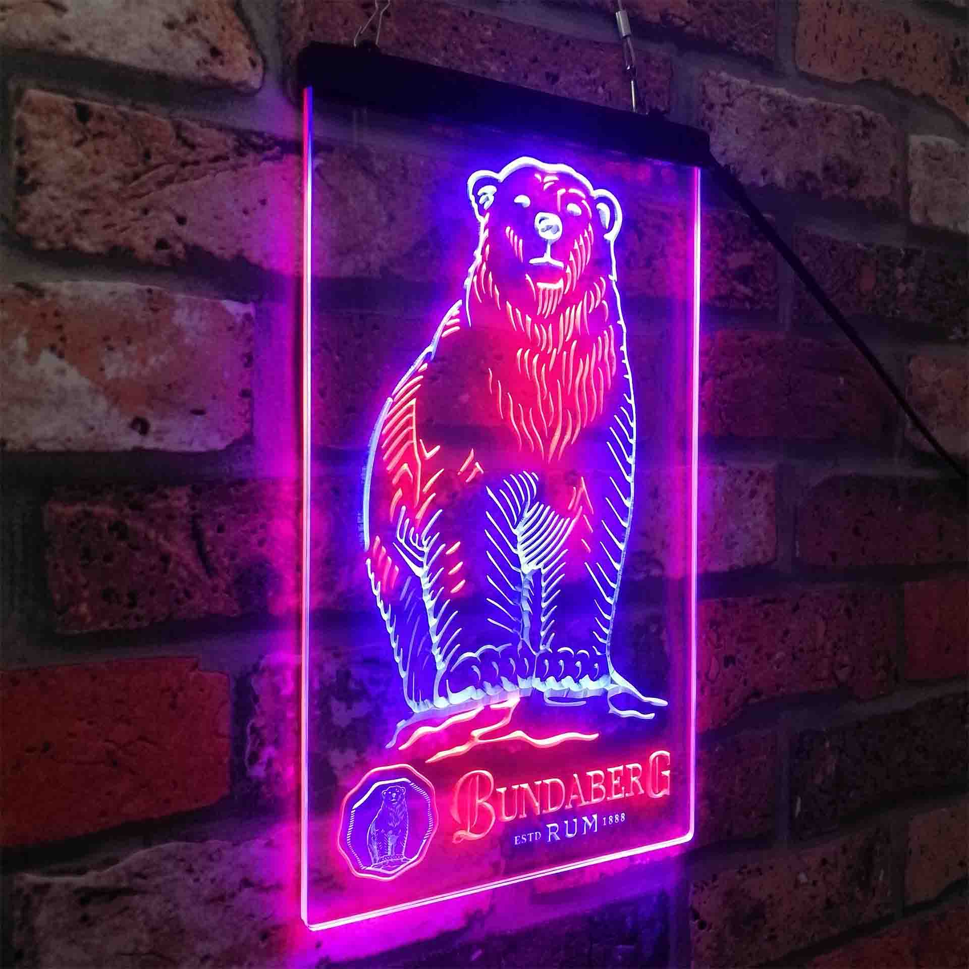 Bundaberg Rum Polar Bear Neon-Like LED Sign
