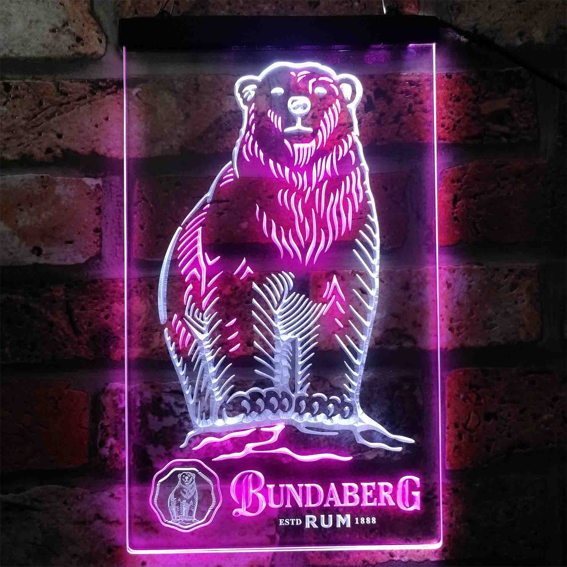 Bundaberg Rum Polar Bear Neon-Like LED Sign