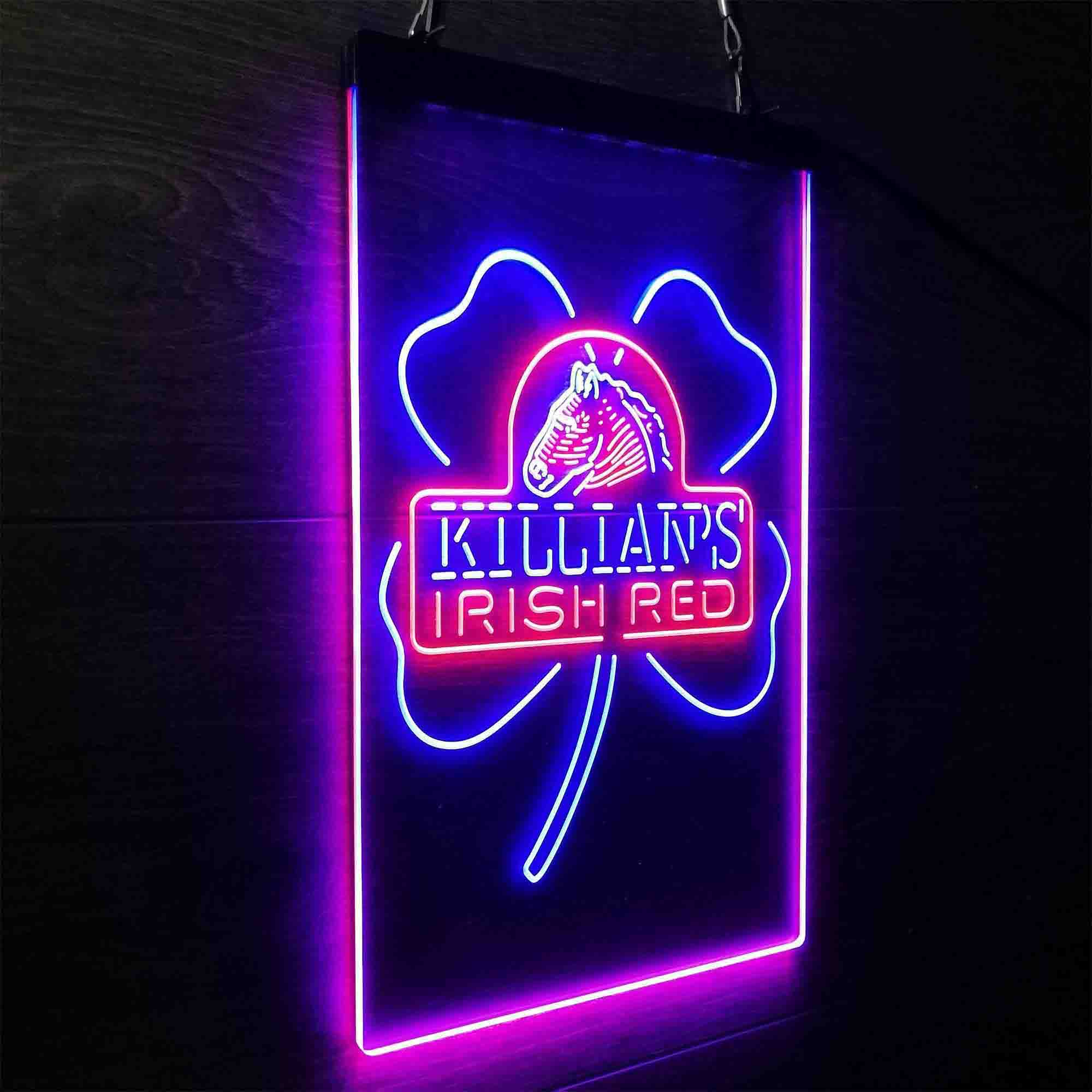 George Killian's Irish Red Shamrock Neon-Like LED Sign