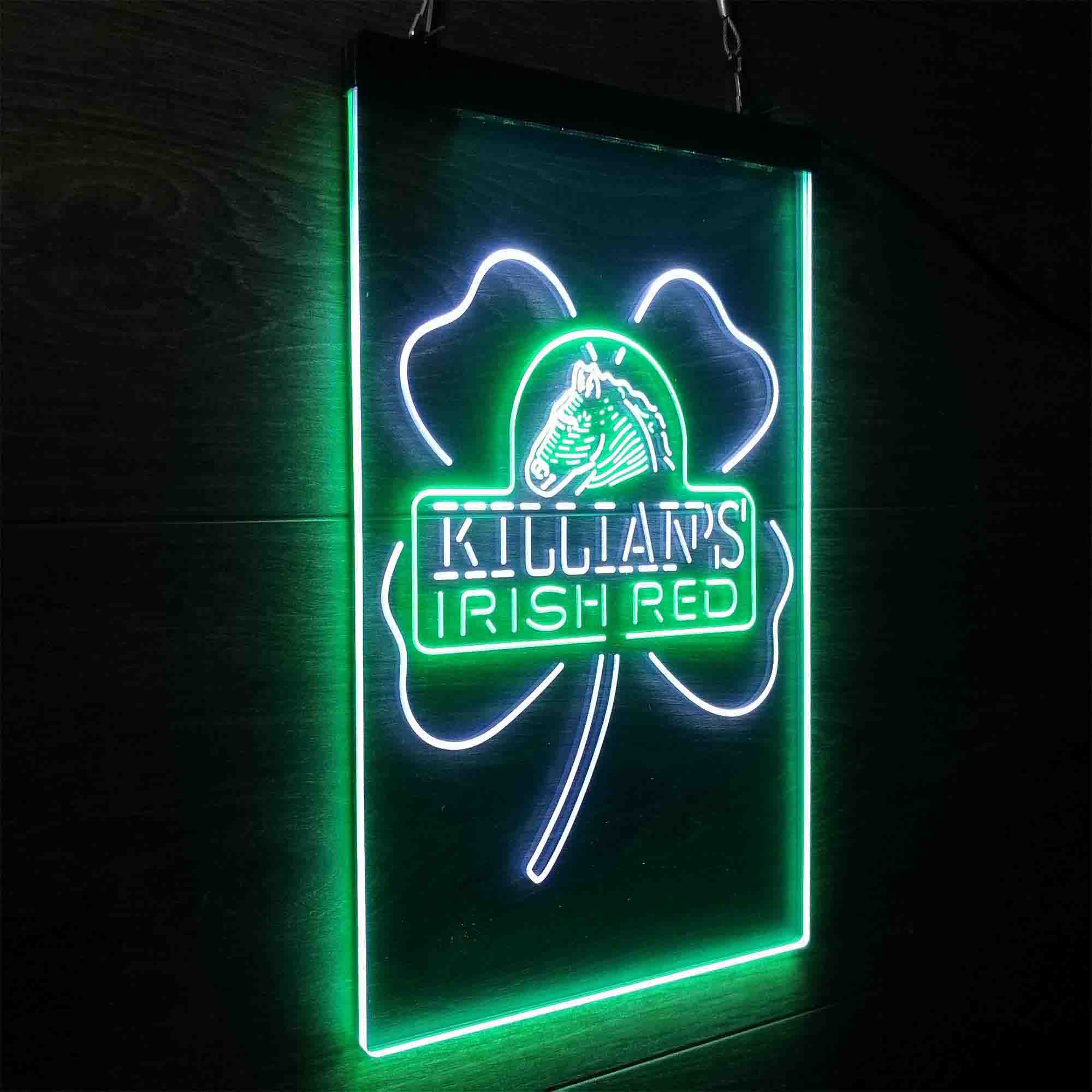 George Killian's Irish Red Shamrock Neon-Like LED Sign
