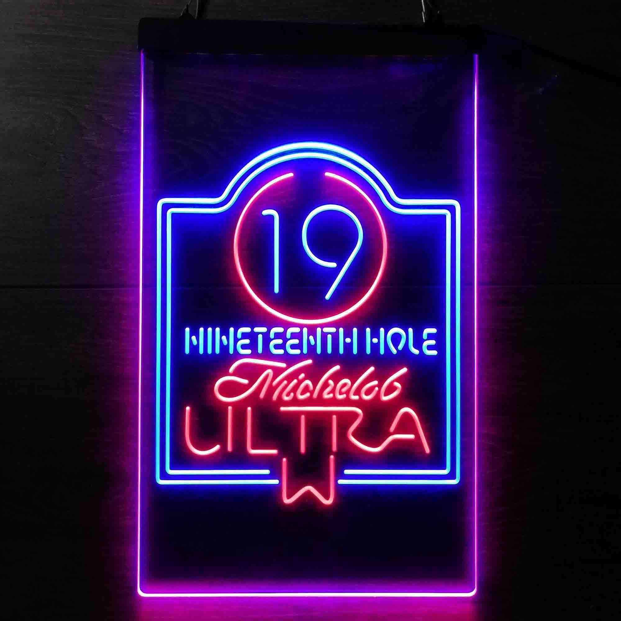 Michelob Beer 19th Hole Golf Dual Color LED Neon Sign ProLedSign