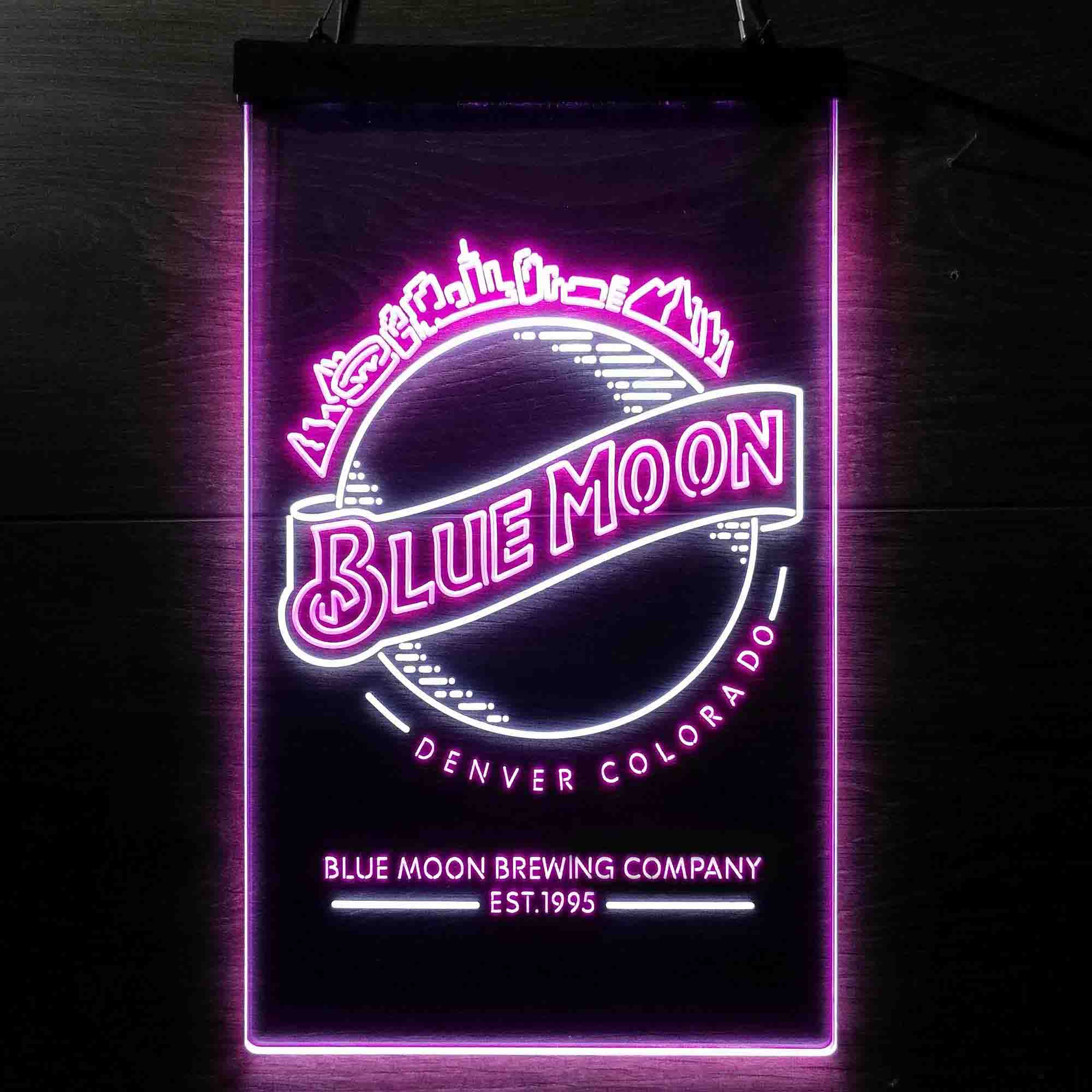 Desperate Enterprises Blue Moon Skyline Neon-Like LED Sign