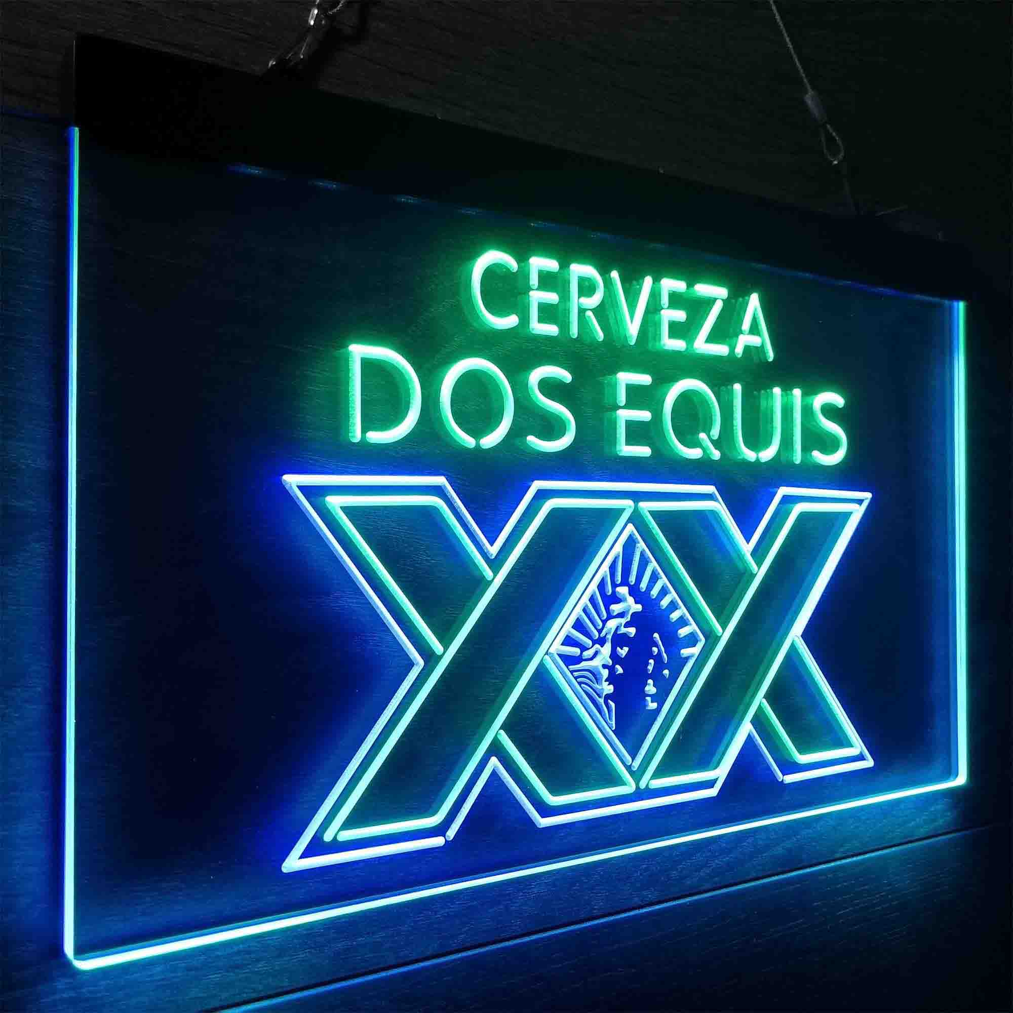 Dos Equis Bright Red XX Mexican Neon-Like LED Sign