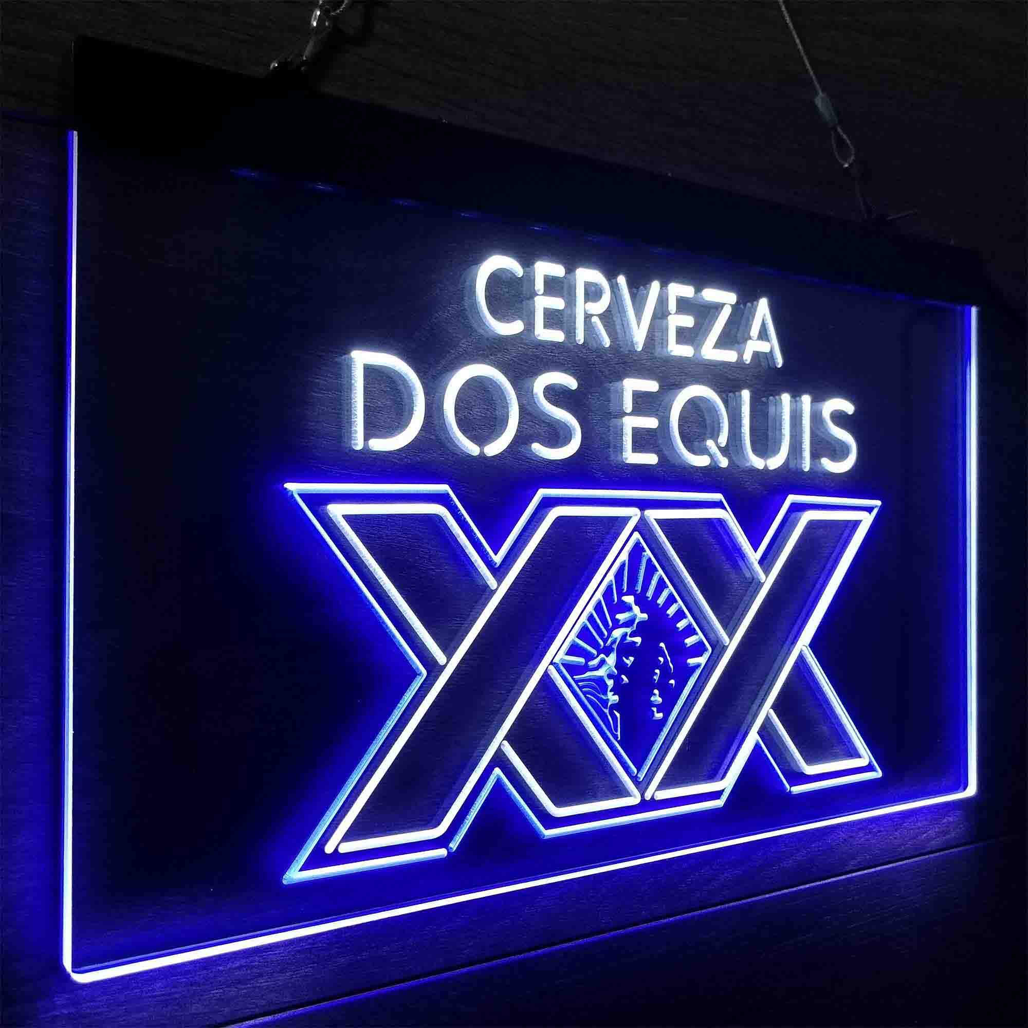 Dos Equis Bright Red XX Mexican Neon-Like LED Sign