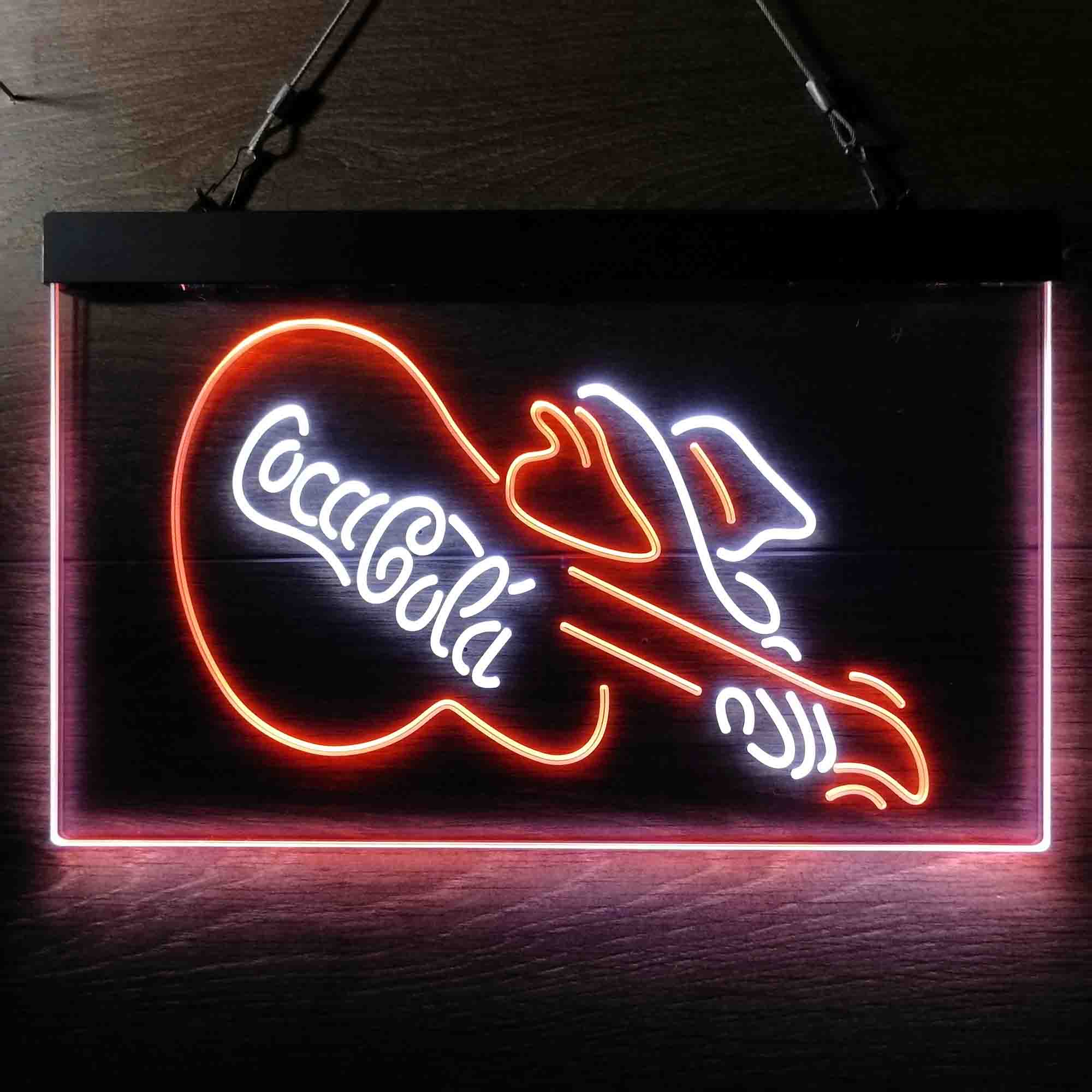 Cola Guitar Bar Neon-Like LED Sign - ProLedSign