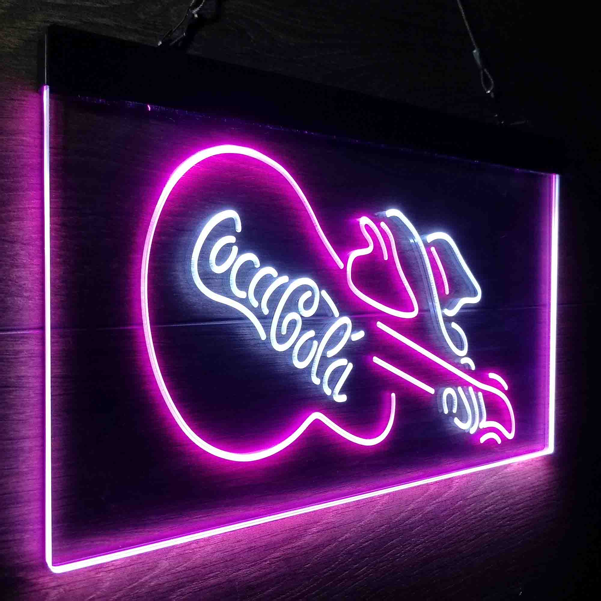 Cola Guitar Bar Neon-Like LED Sign - ProLedSign