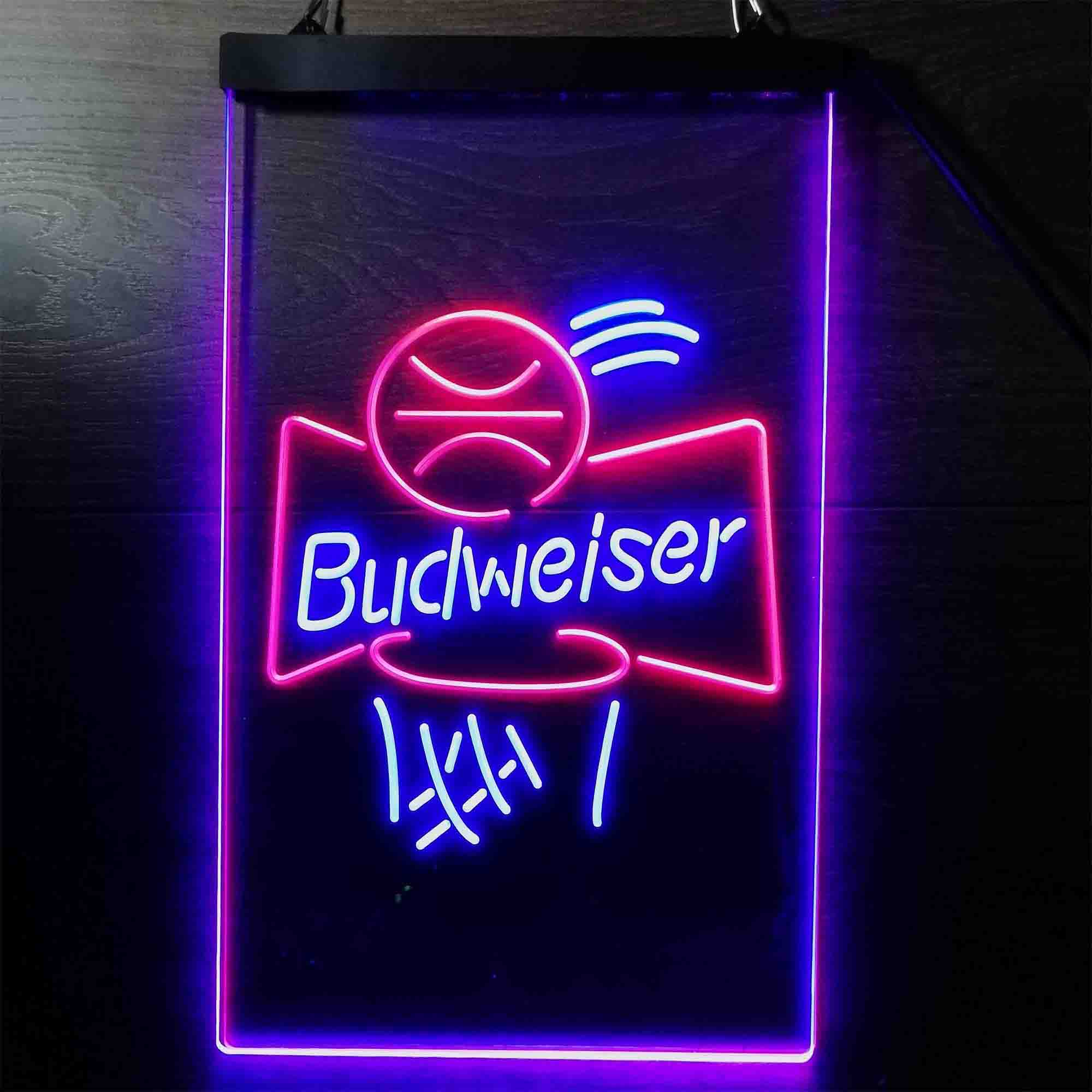 Budweiser Basketball Net Neon-Like LED Sign