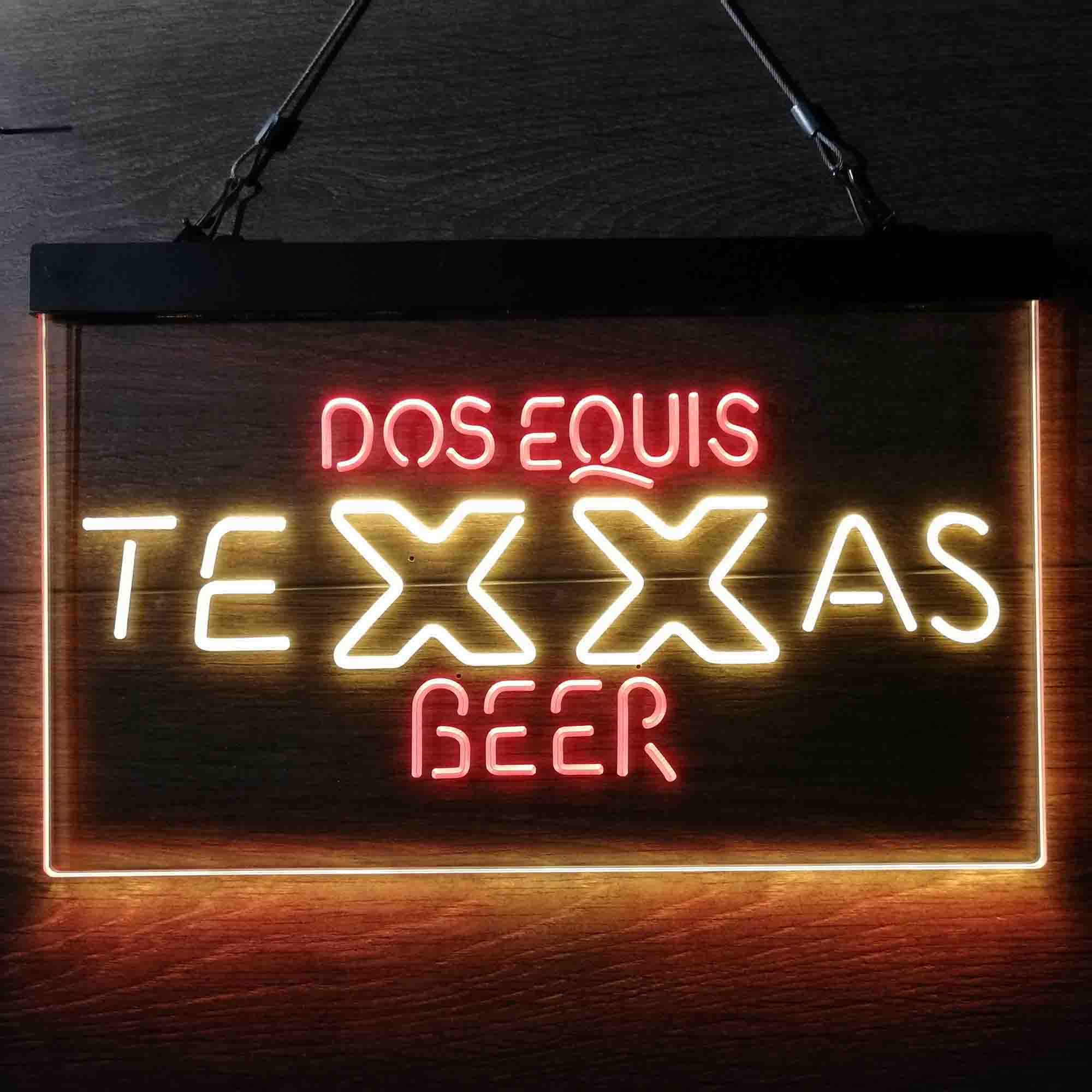 Texas Dos Equis Beer Neon-Like LED Sign