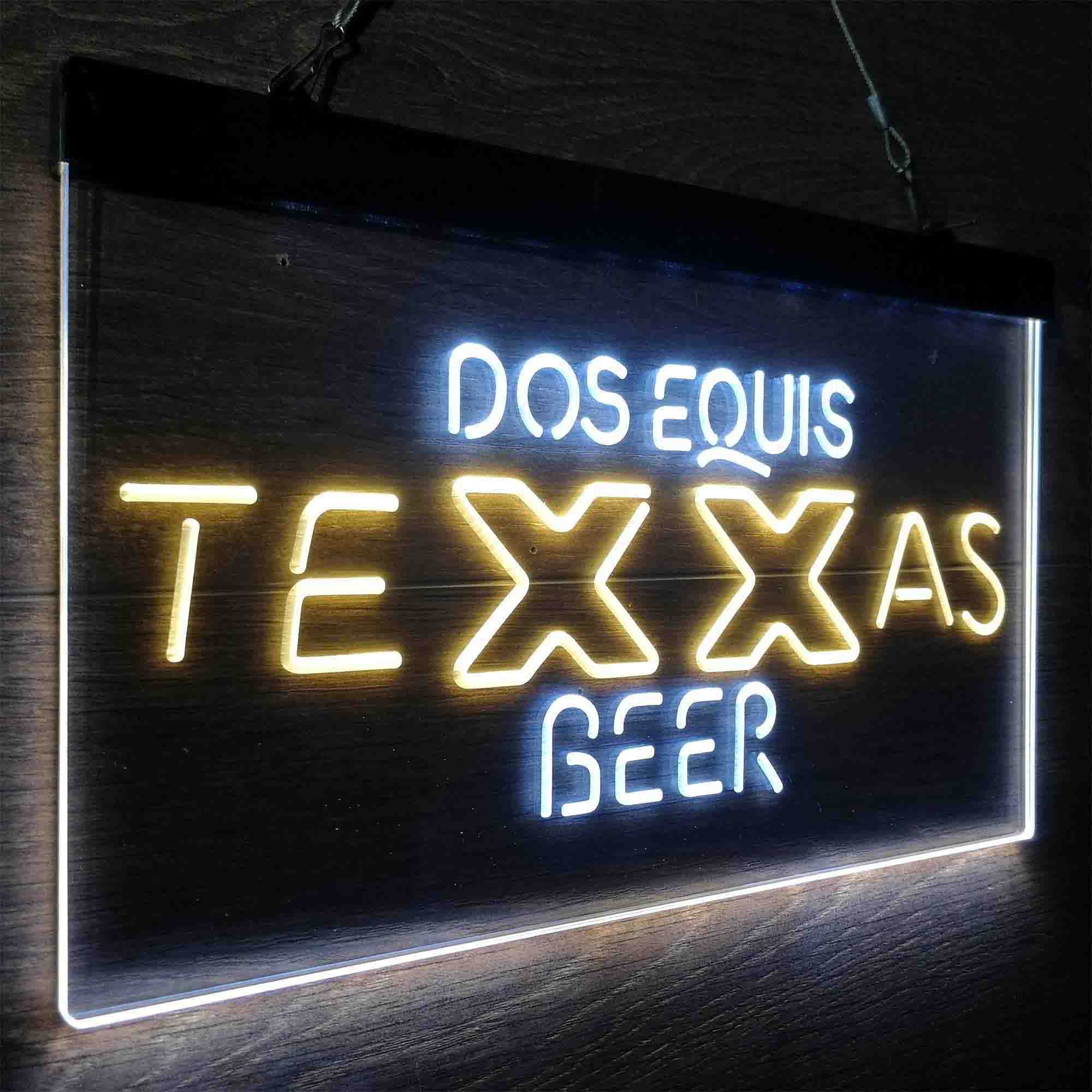 Texas Dos Equis Beer Neon-Like LED Sign