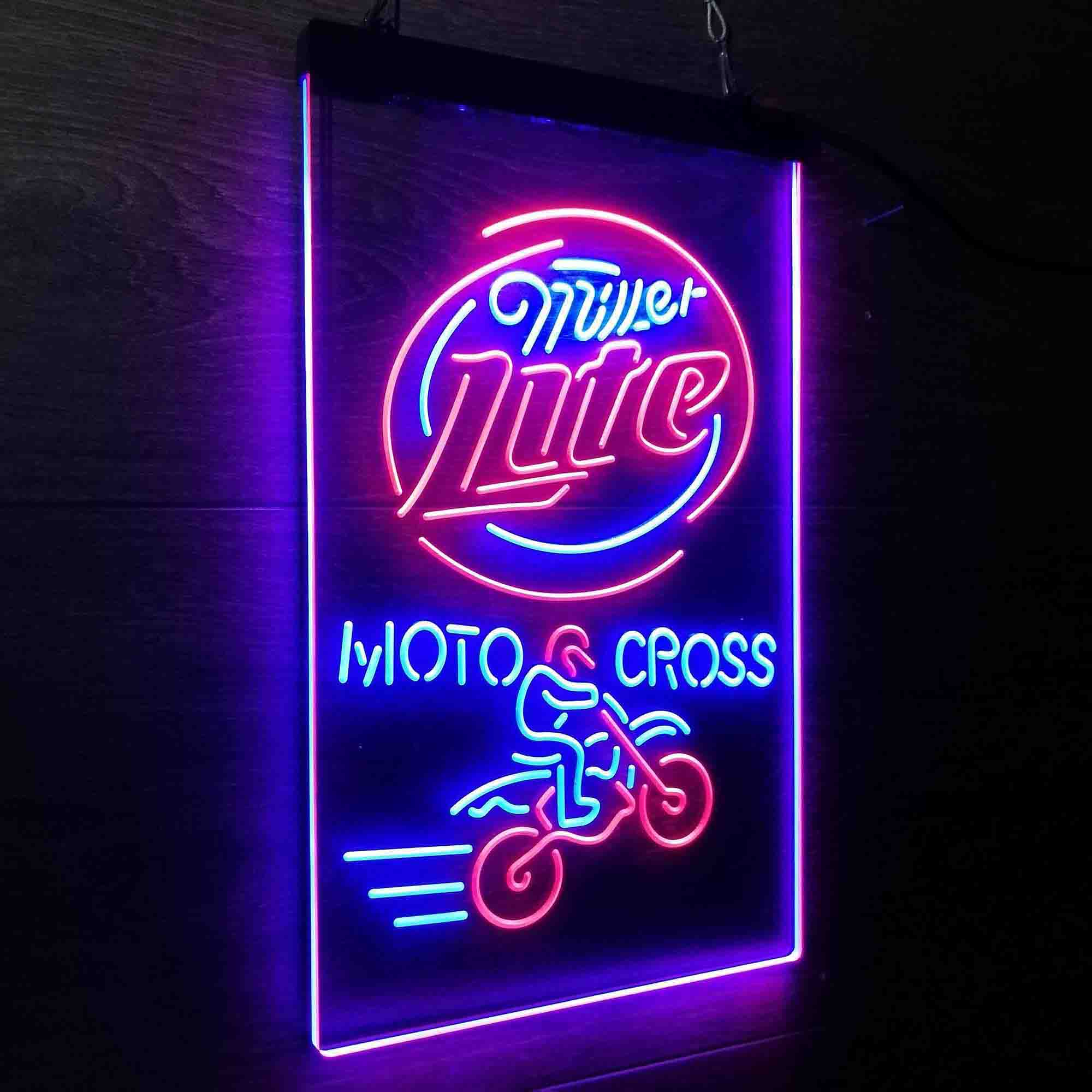 Miller Lite Motocross Neon LED Sign