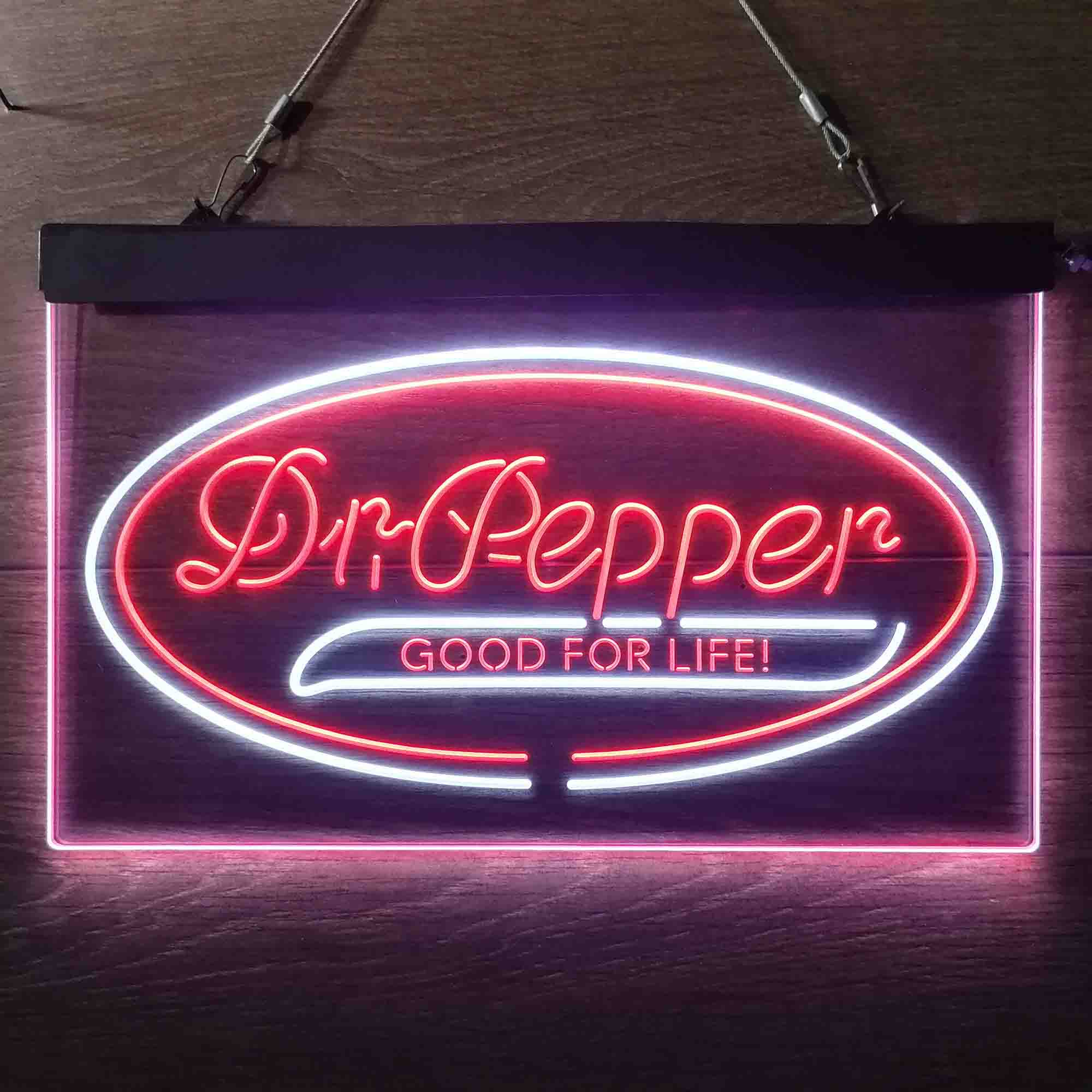 Dr Pepper Good for Life Dual Color LED Neon Sign ProLedSign