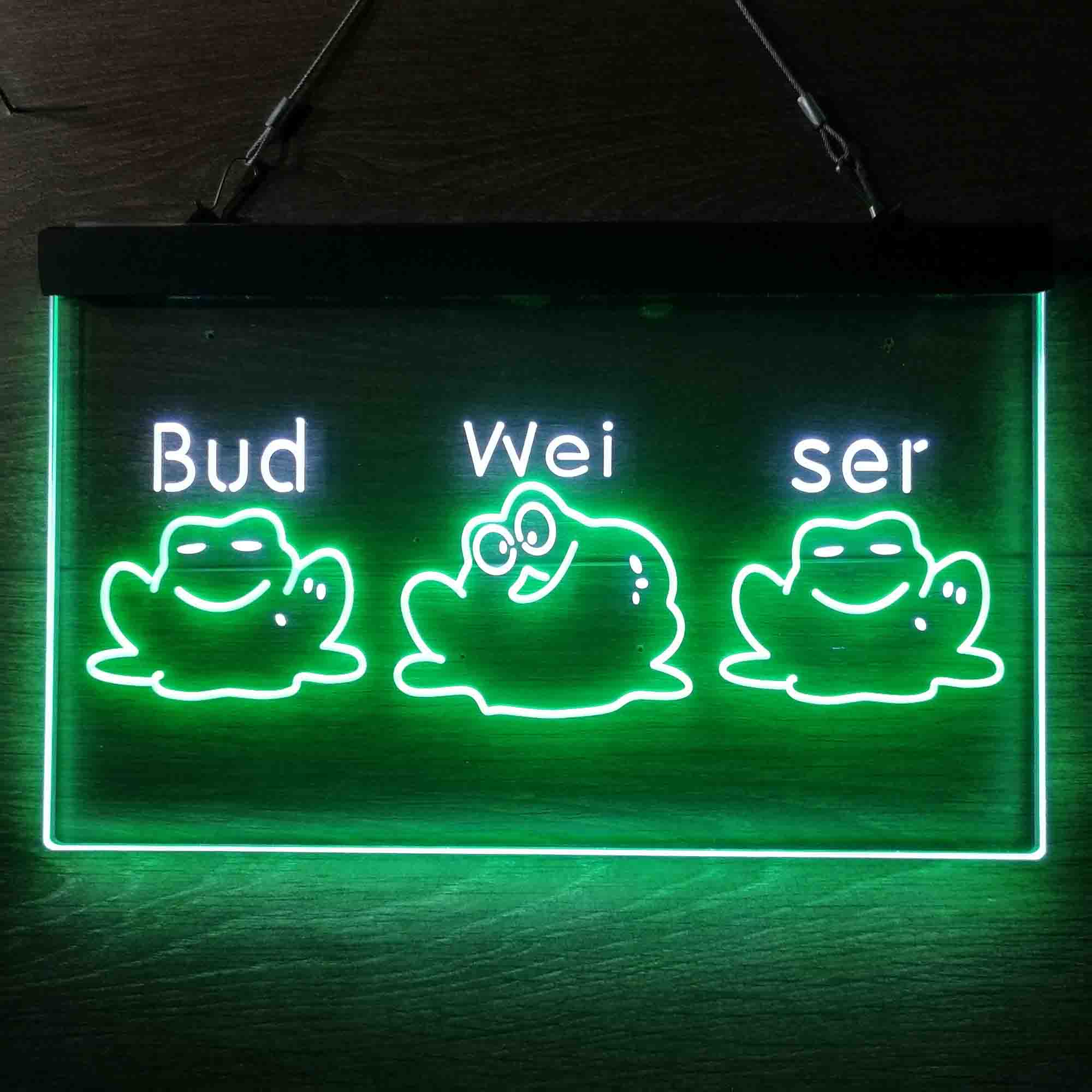 Budweiser Frogs Singing Neon-Like LED Sign - ProLedSign