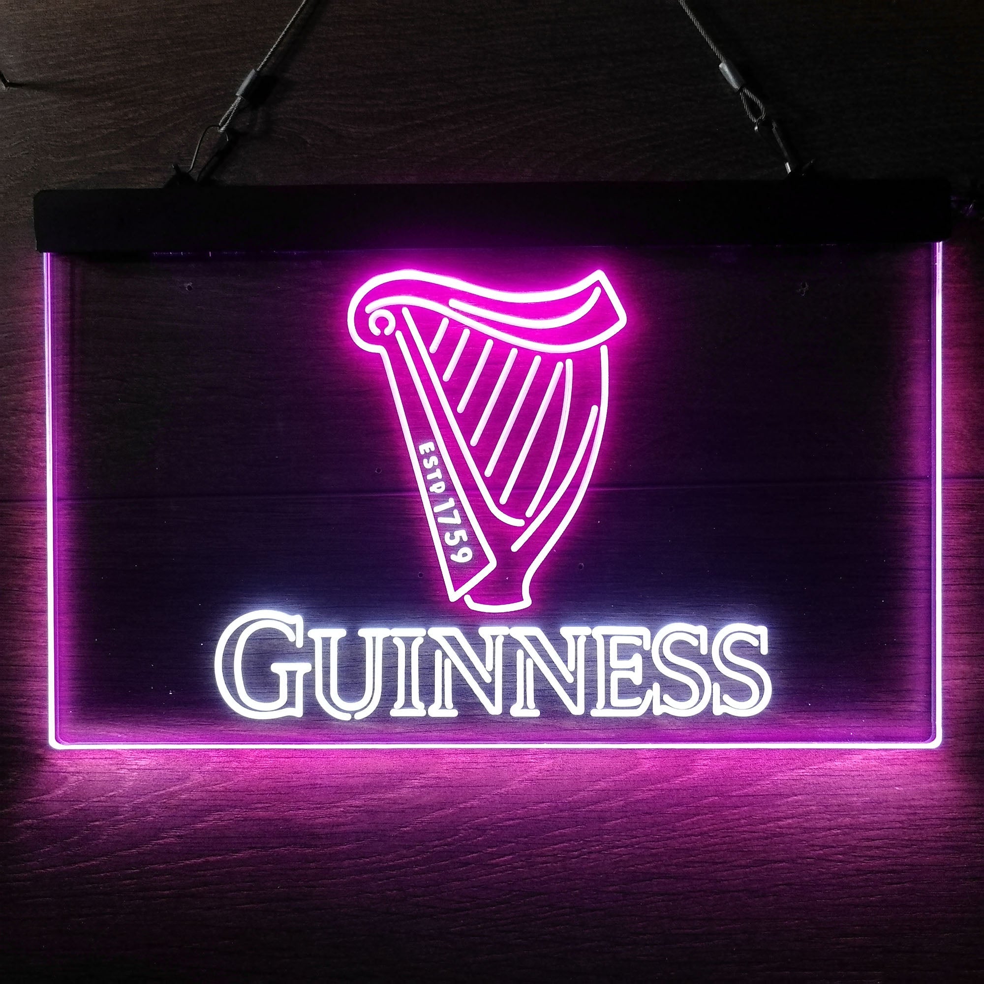 Guinness Beer Logo Dual Color LED Neon Sign ProLedSign