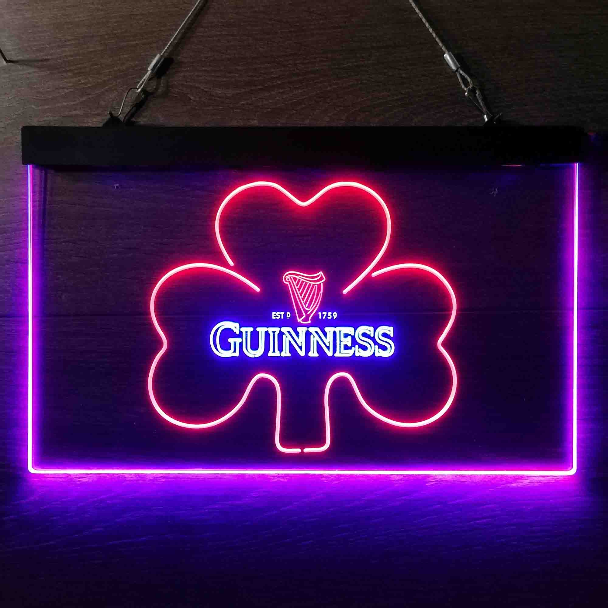 Guinness Shamrock Ale Neon-Like LED Sign
