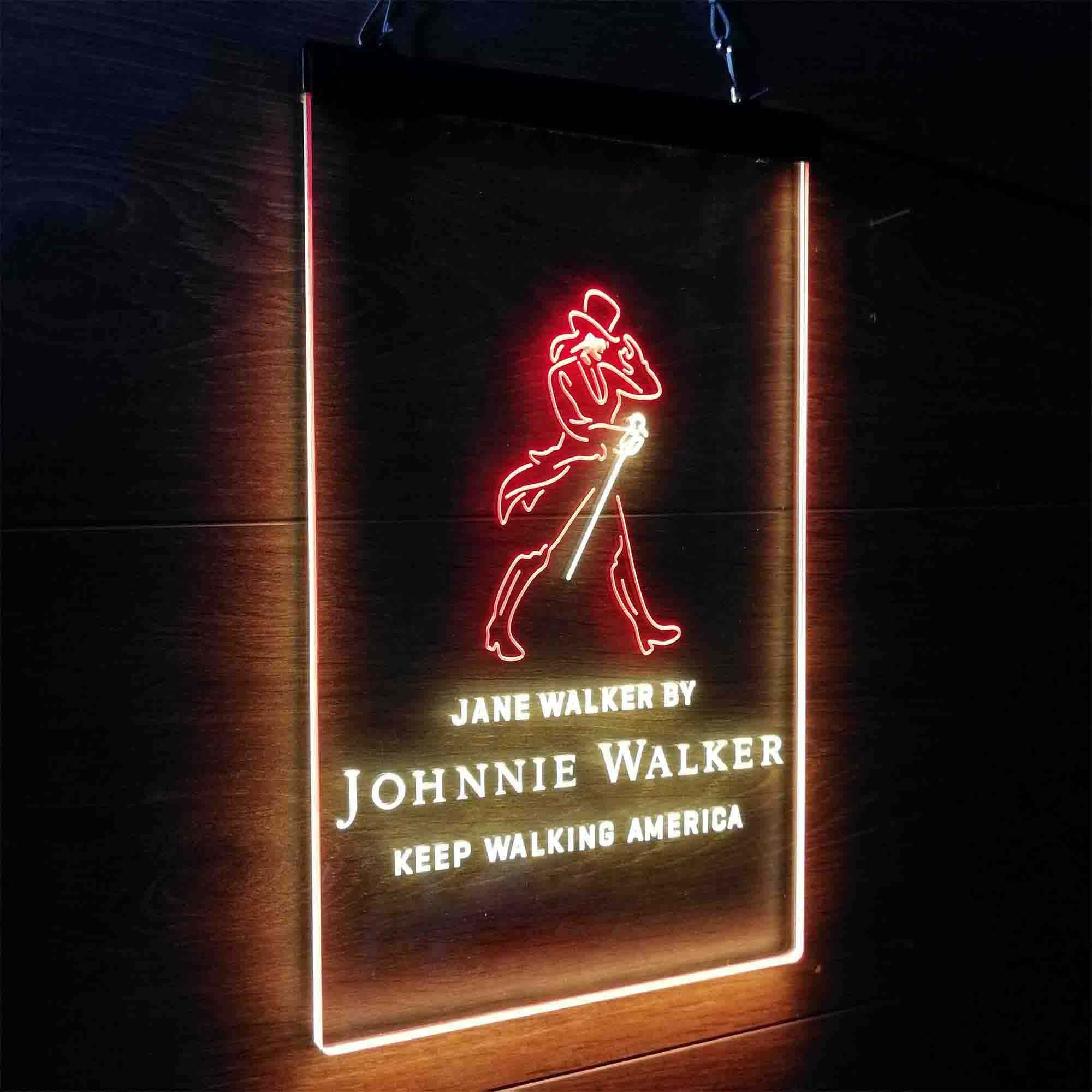 Jane Walker by Jonnie Walker Keep Walking America Neon-Like LED Sign