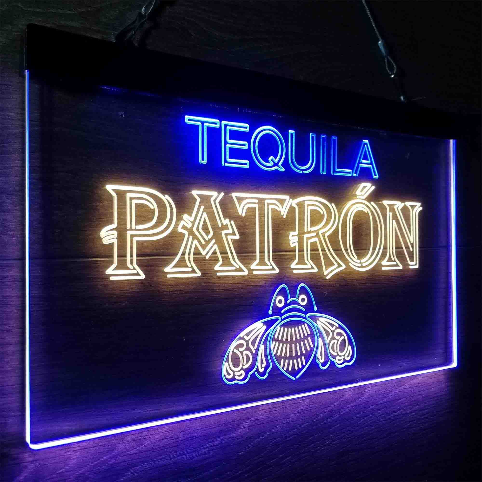 Patron Tequila Neon Sign Light Beer Bar Pub Windows Hanging