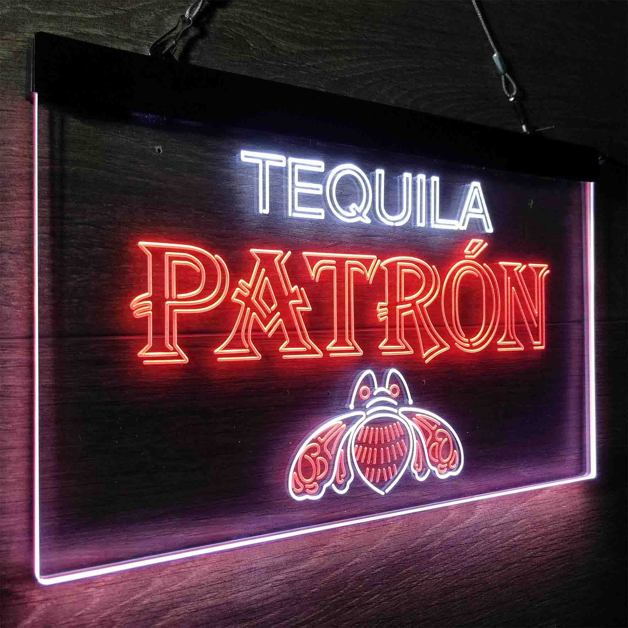 Patron Tequila Neon Sign Light Beer Bar Pub Windows Hanging