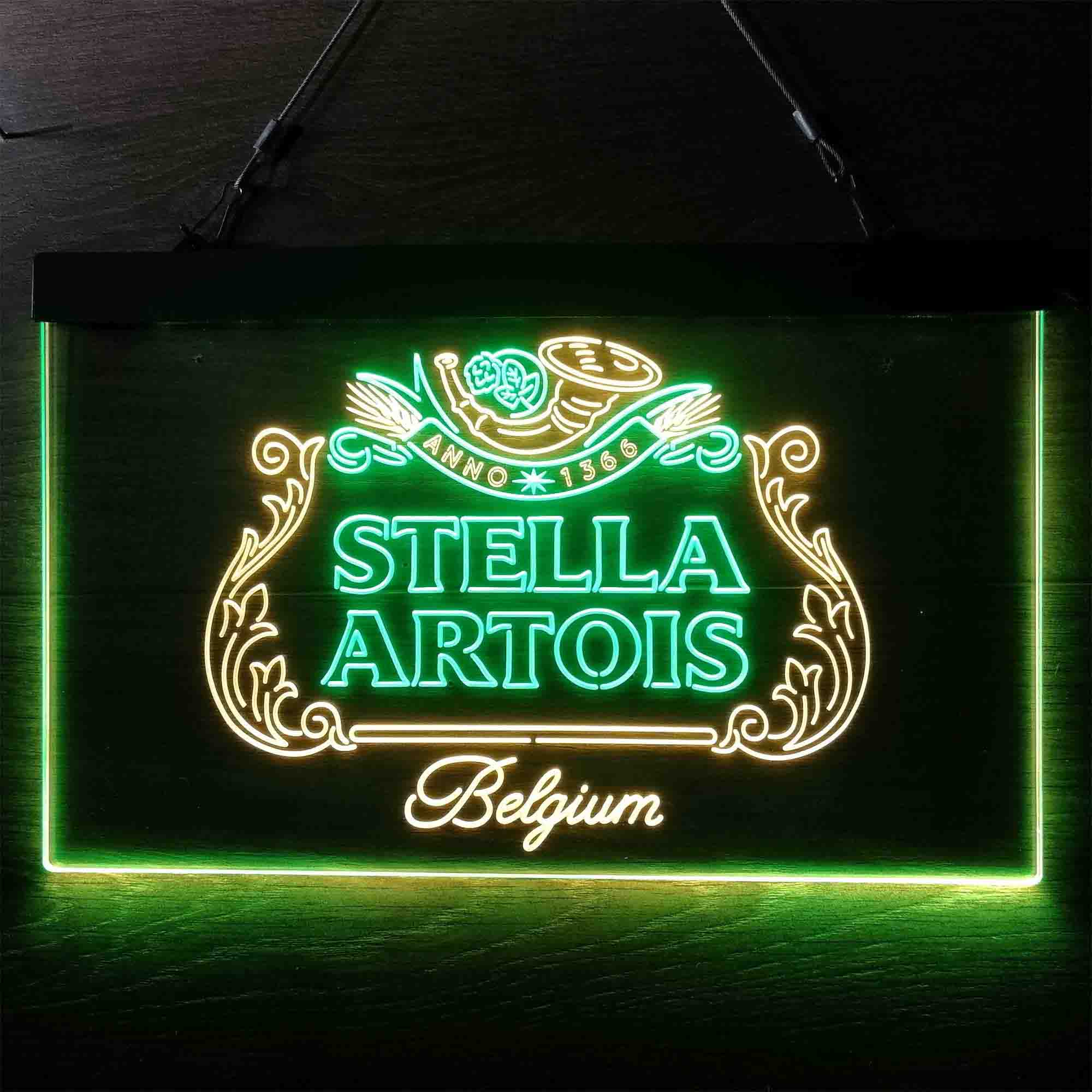 Stella Artois Belgium Neon-Like LED Sign, Beer Lodge Gift