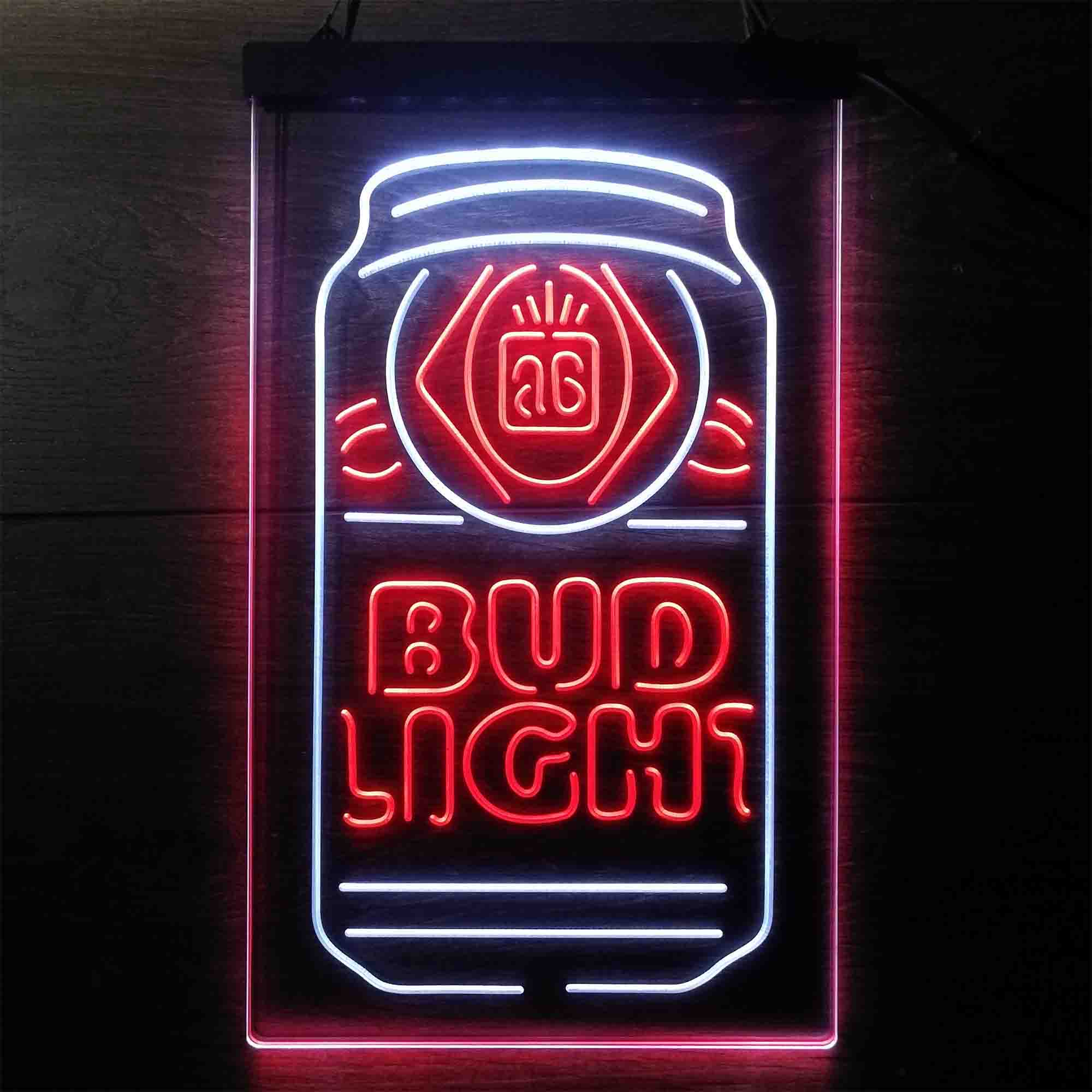 Bud Light Bottle Vertical Beer Neon-Like LED Sign