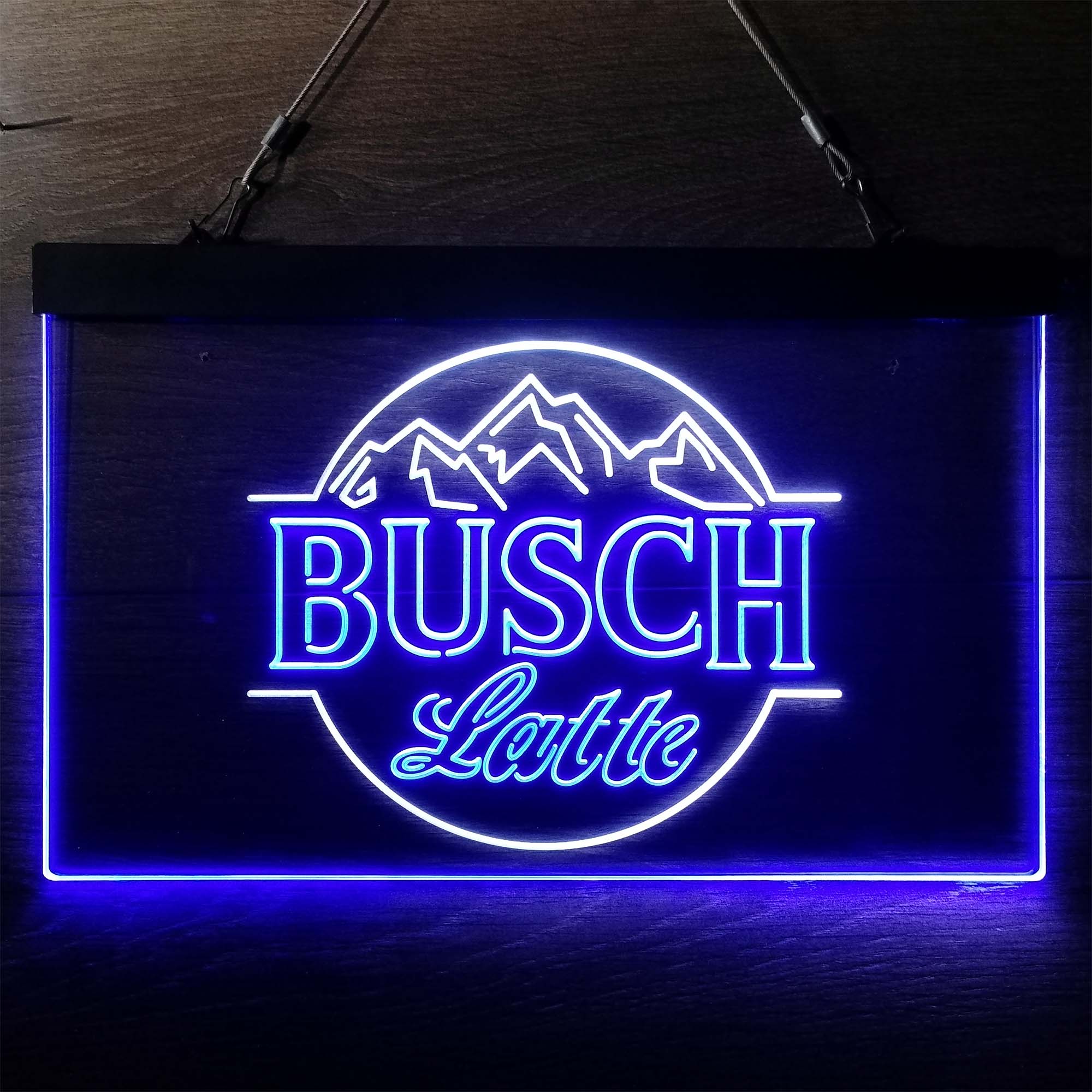 Busch Latte Mountain Bar Neon LED Sign