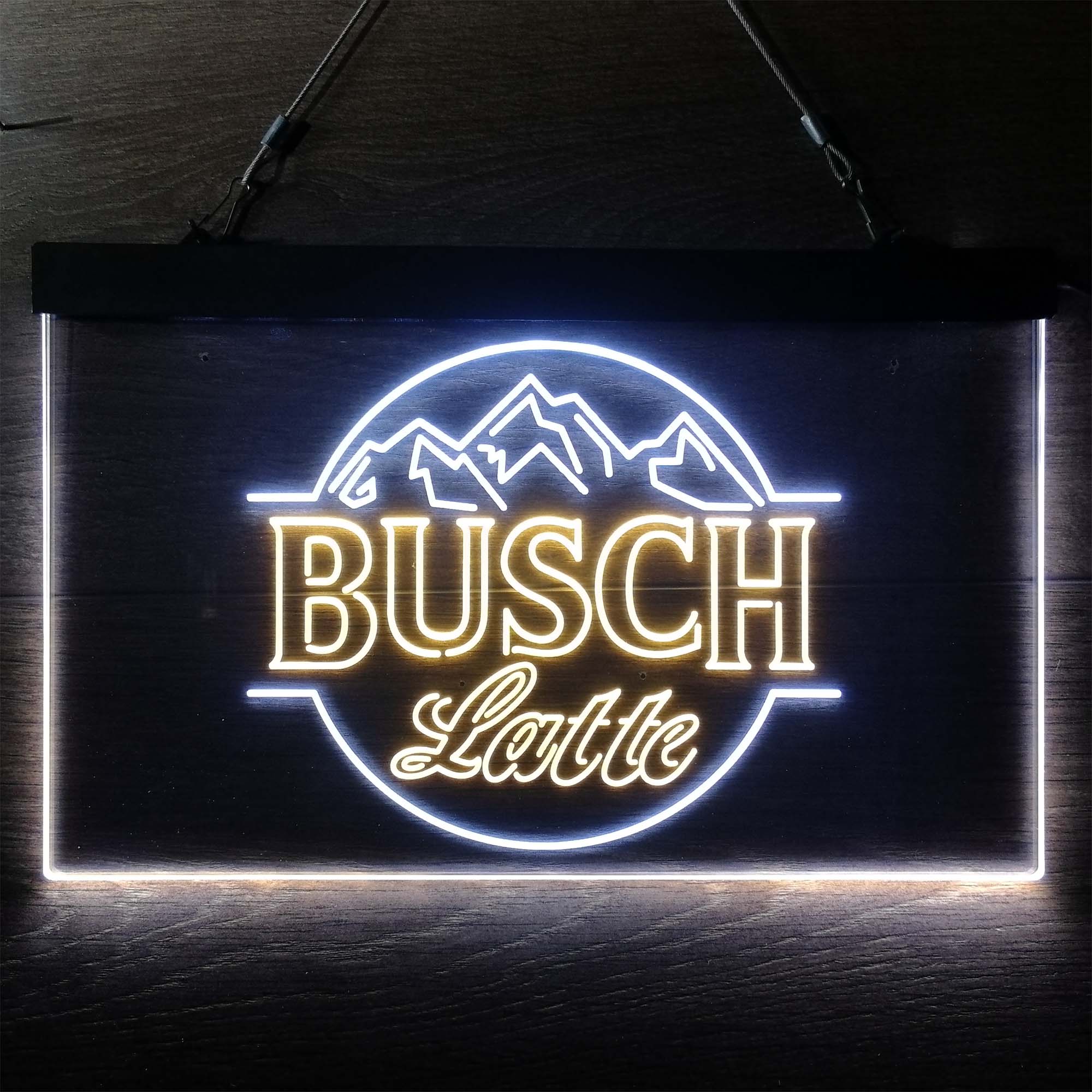 Busch Latte Mountain Bar Neon LED Sign