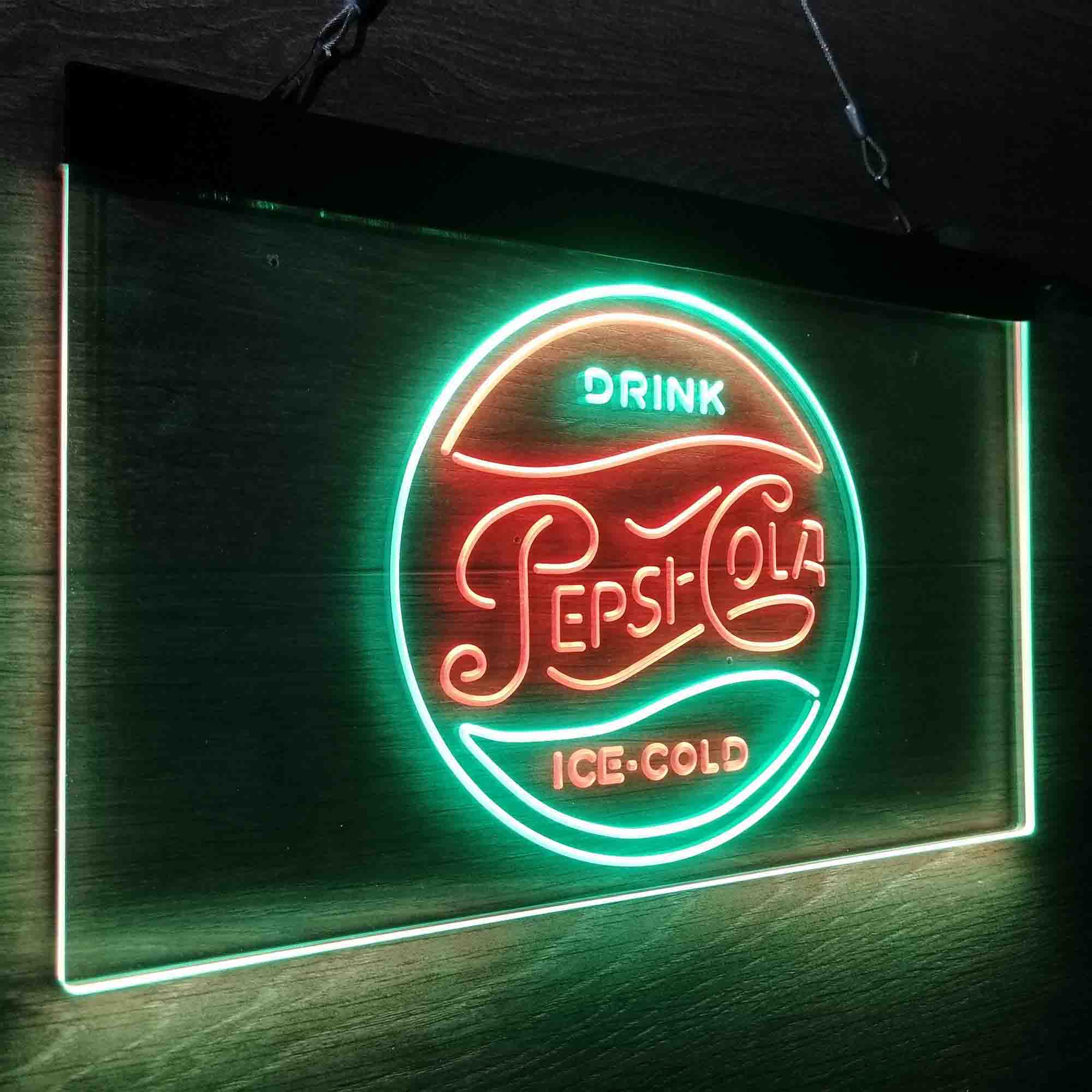 Drink Ice-Cold Pepsi Cola Neon-Like LED Sign