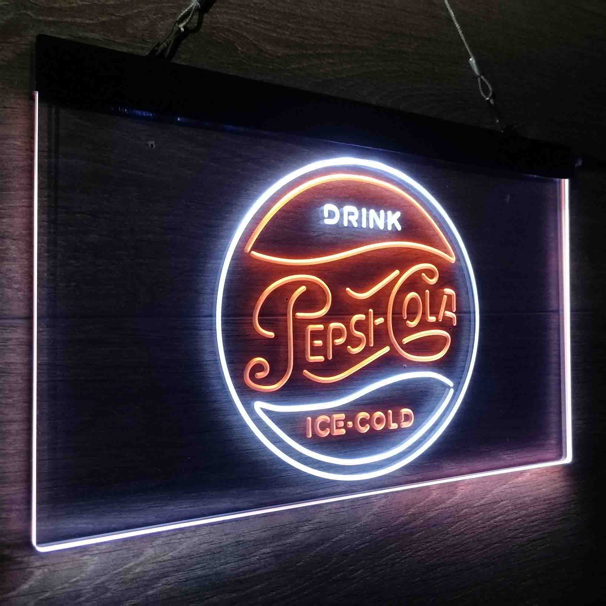 Drink Ice-Cold Pepsi Cola Neon-Like LED Sign