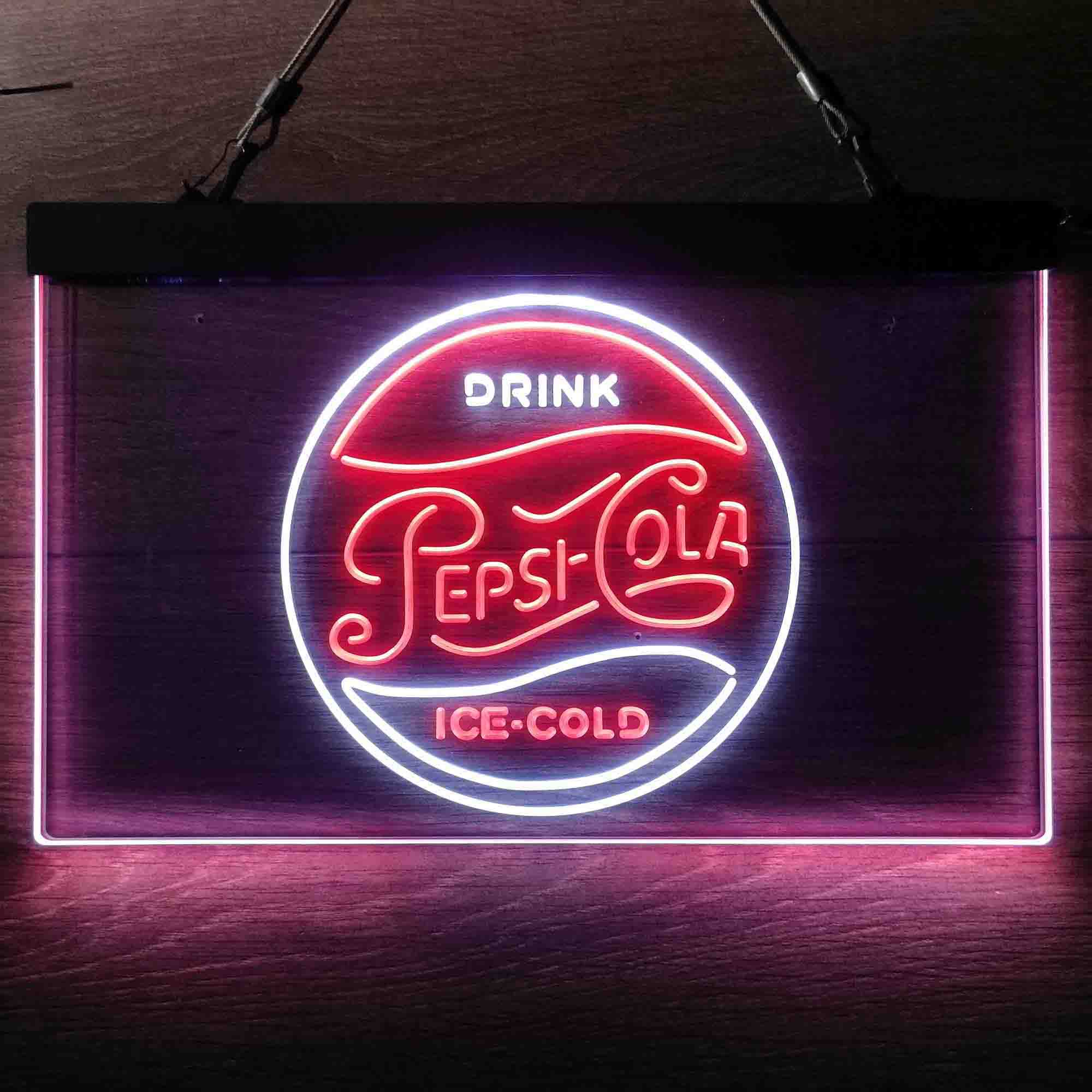 Drink Ice-Cold Pepsi Cola Neon-Like LED Sign