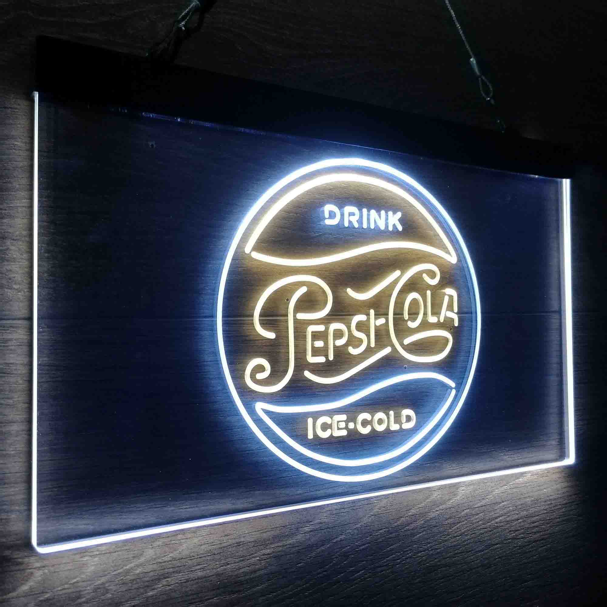 Drink Ice-Cold Pepsi Cola Neon-Like LED Sign