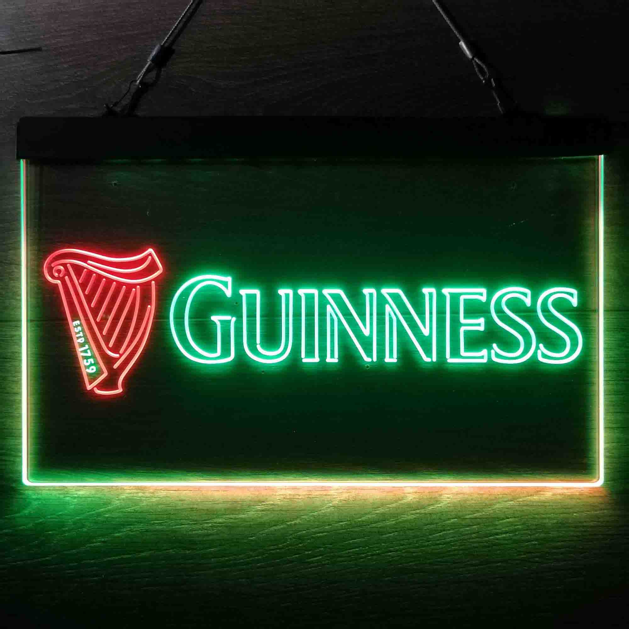 Guinness Dark Stout Beer Neon-Like LED Sign